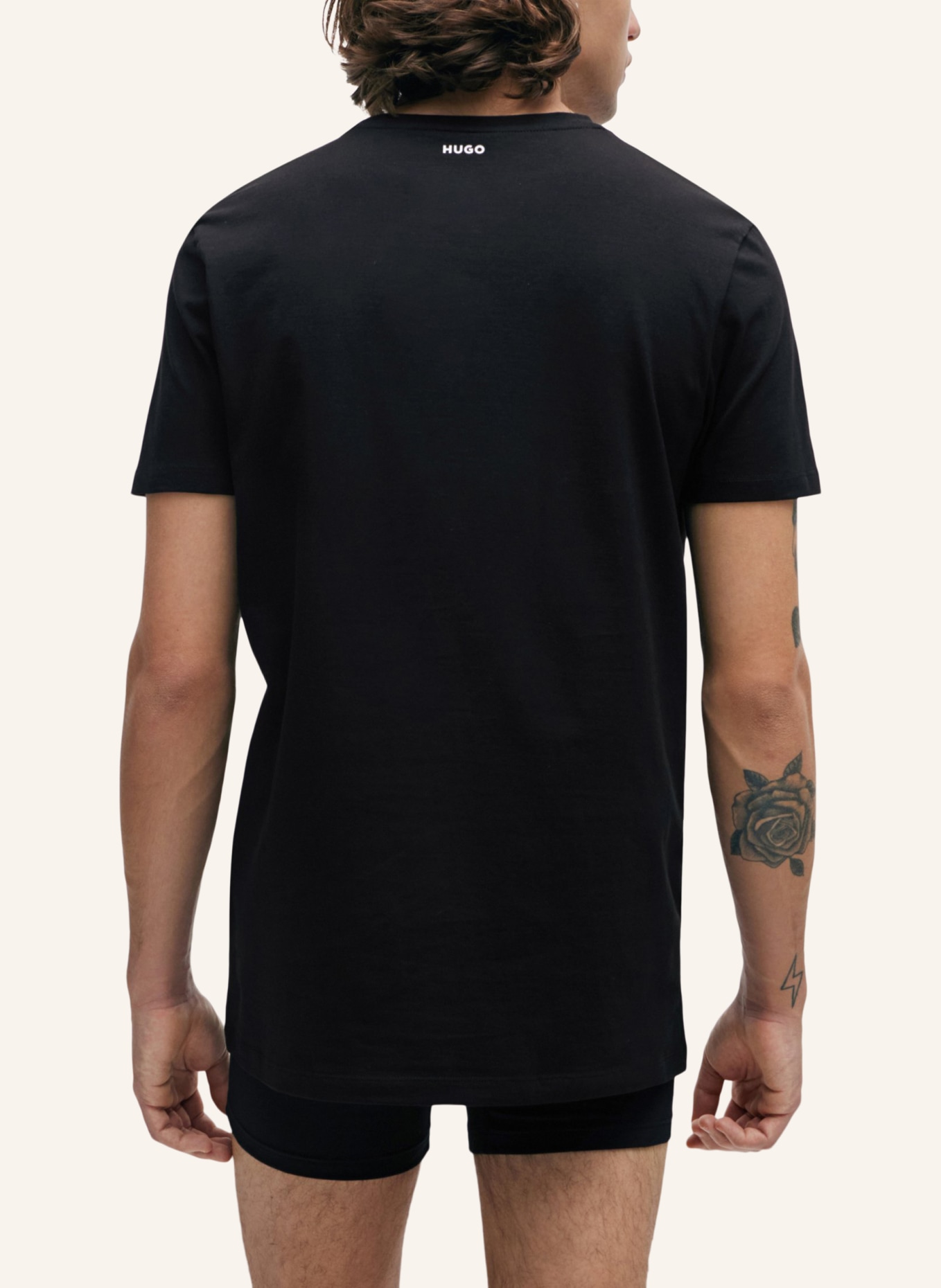 HUGO T-Shirt HUGO-ROUND Slim Fit, Farbe: WEISS (Bild 2)