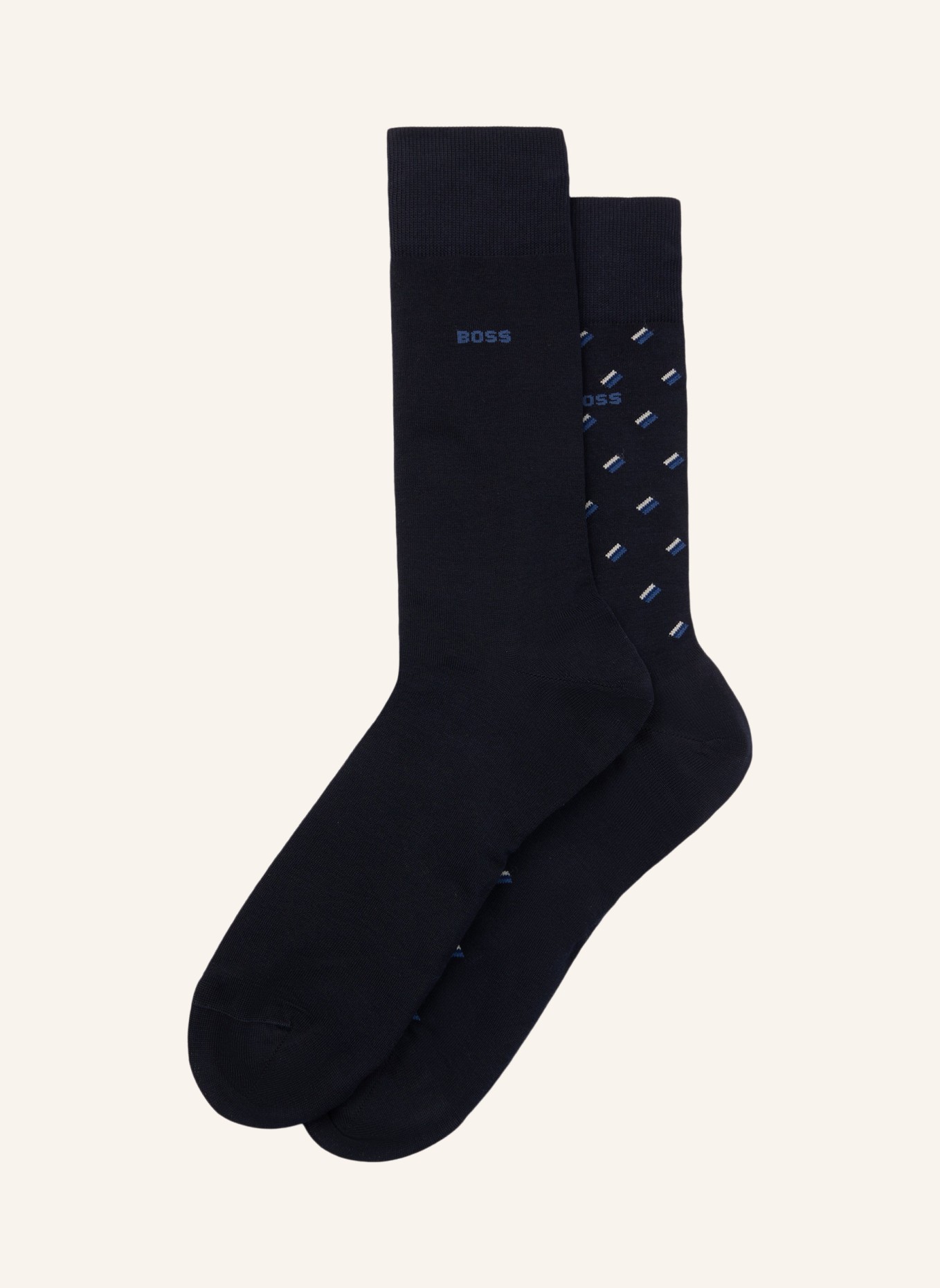 BOSS Business Socke 2P RS MINIPATTERN MC, Farbe: DUNKELBLAU (Bild 1)
