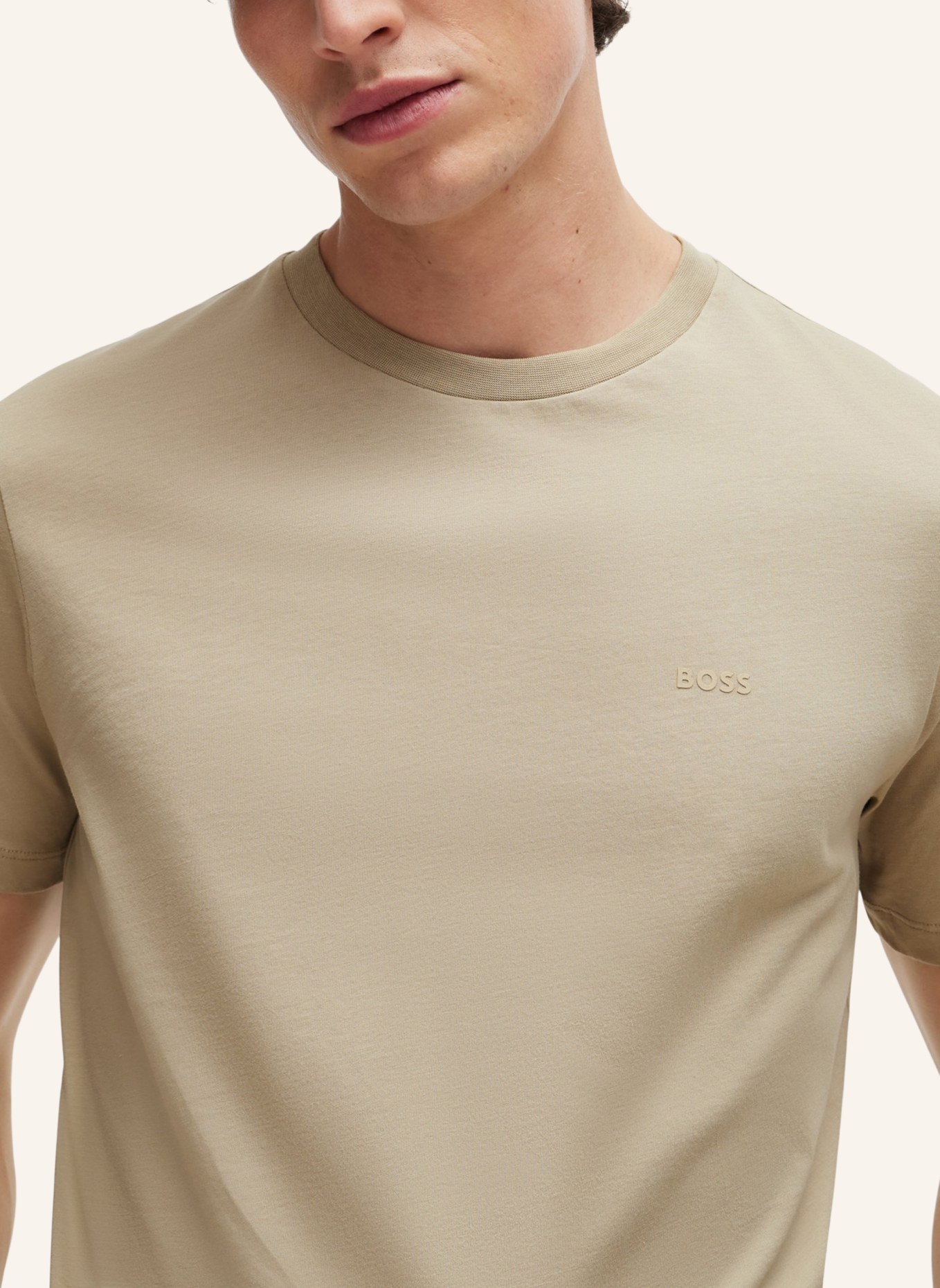 BOSS T-Shirt THOMPSON 01 Regular Fit, Farbe: KHAKI (Bild 4)