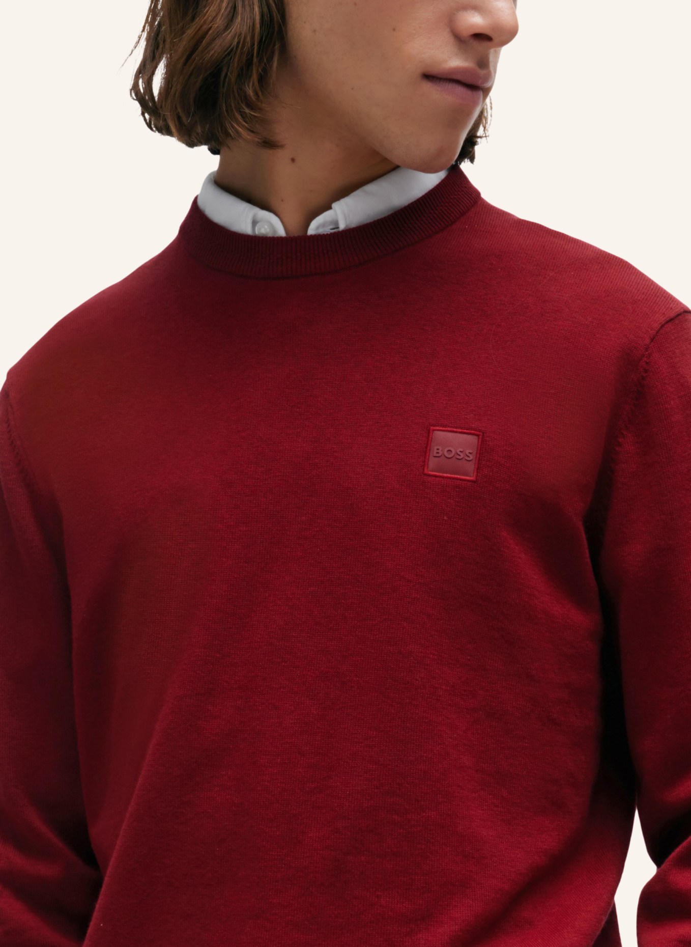 BOSS Pullover KANOVANO Regular Fit, Farbe: ROT (Bild 3)