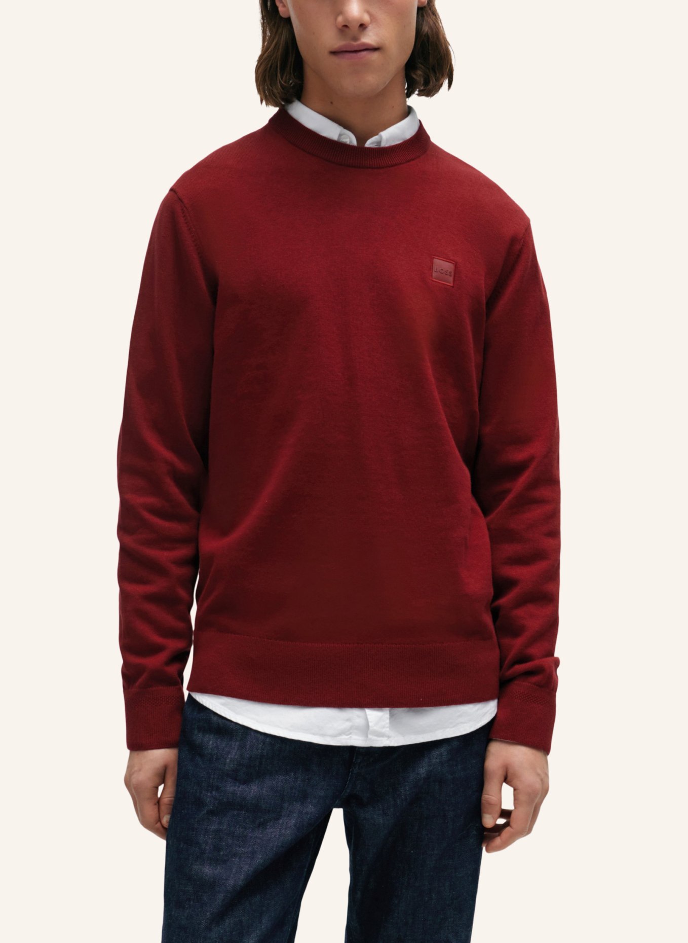 BOSS Pullover KANOVANO Regular Fit, Farbe: ROT (Bild 4)
