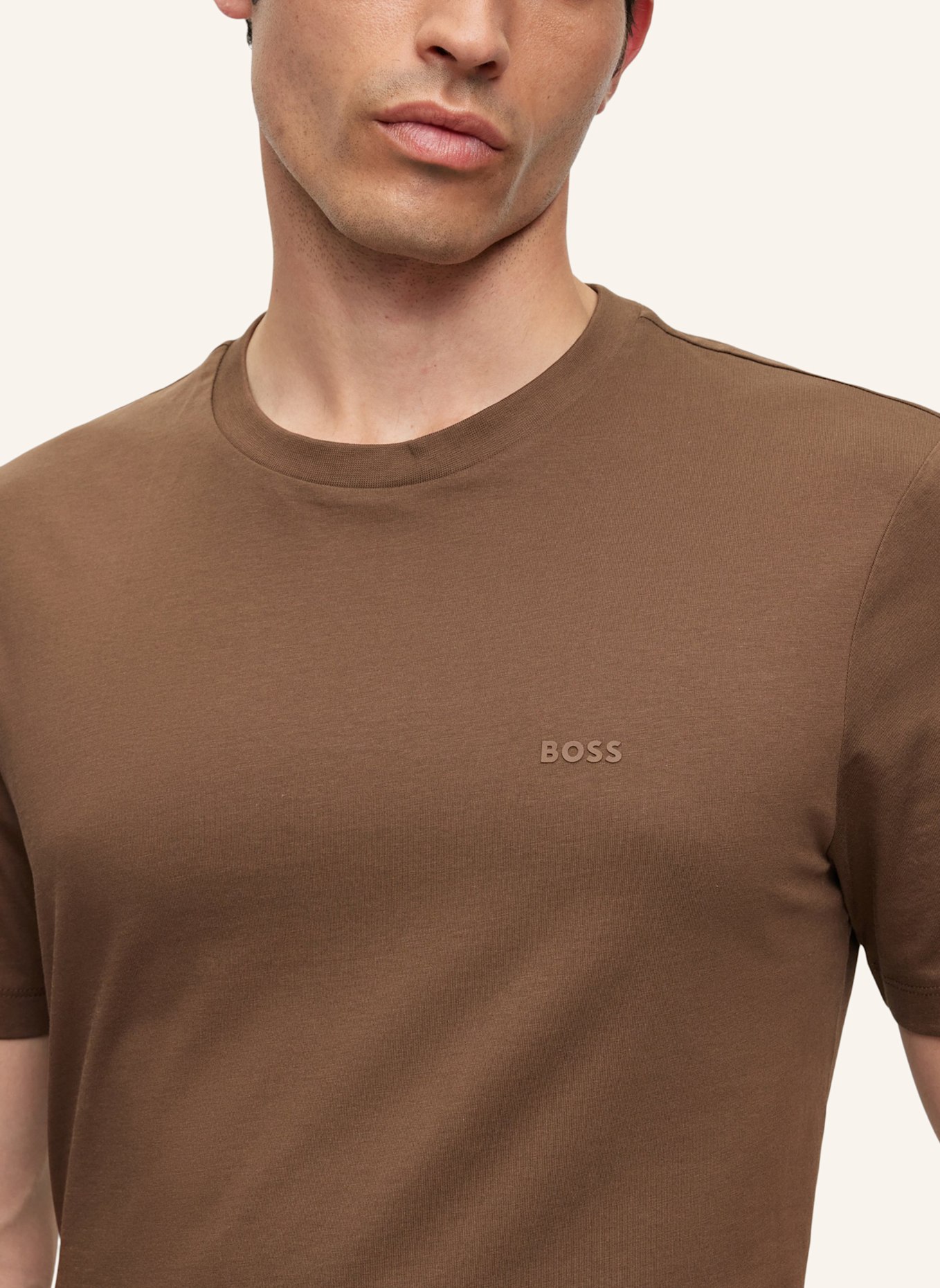 BOSS T-Shirt THOMPSON 01 Regular Fit, Farbe: BRAUN/ BLAU (Bild 2)