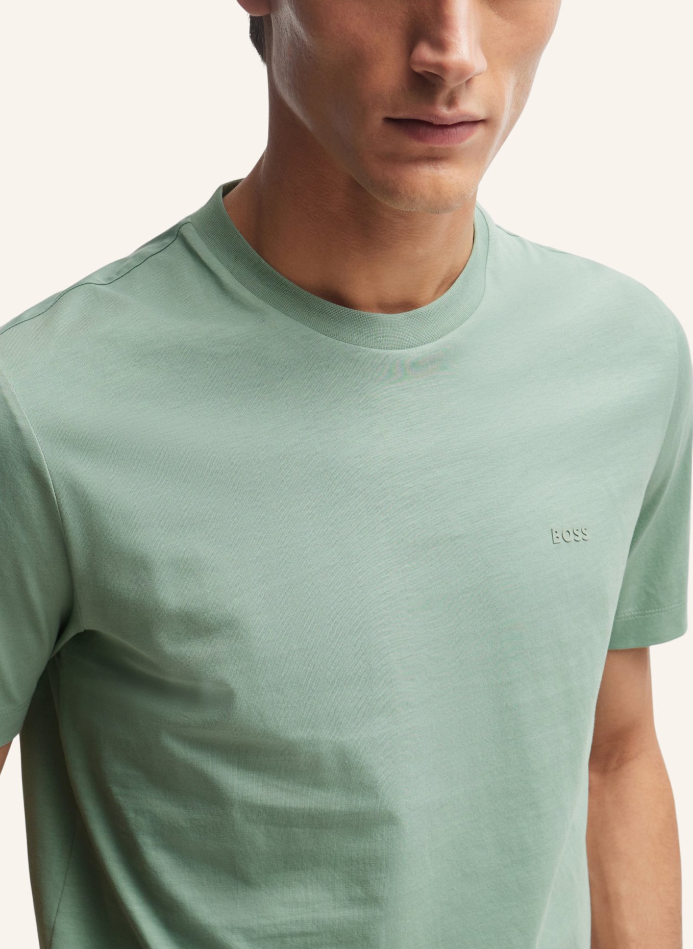 BOSS T-Shirt THOMPSON 01 Regular Fit, Farbe: GRÜN (Bild 3)