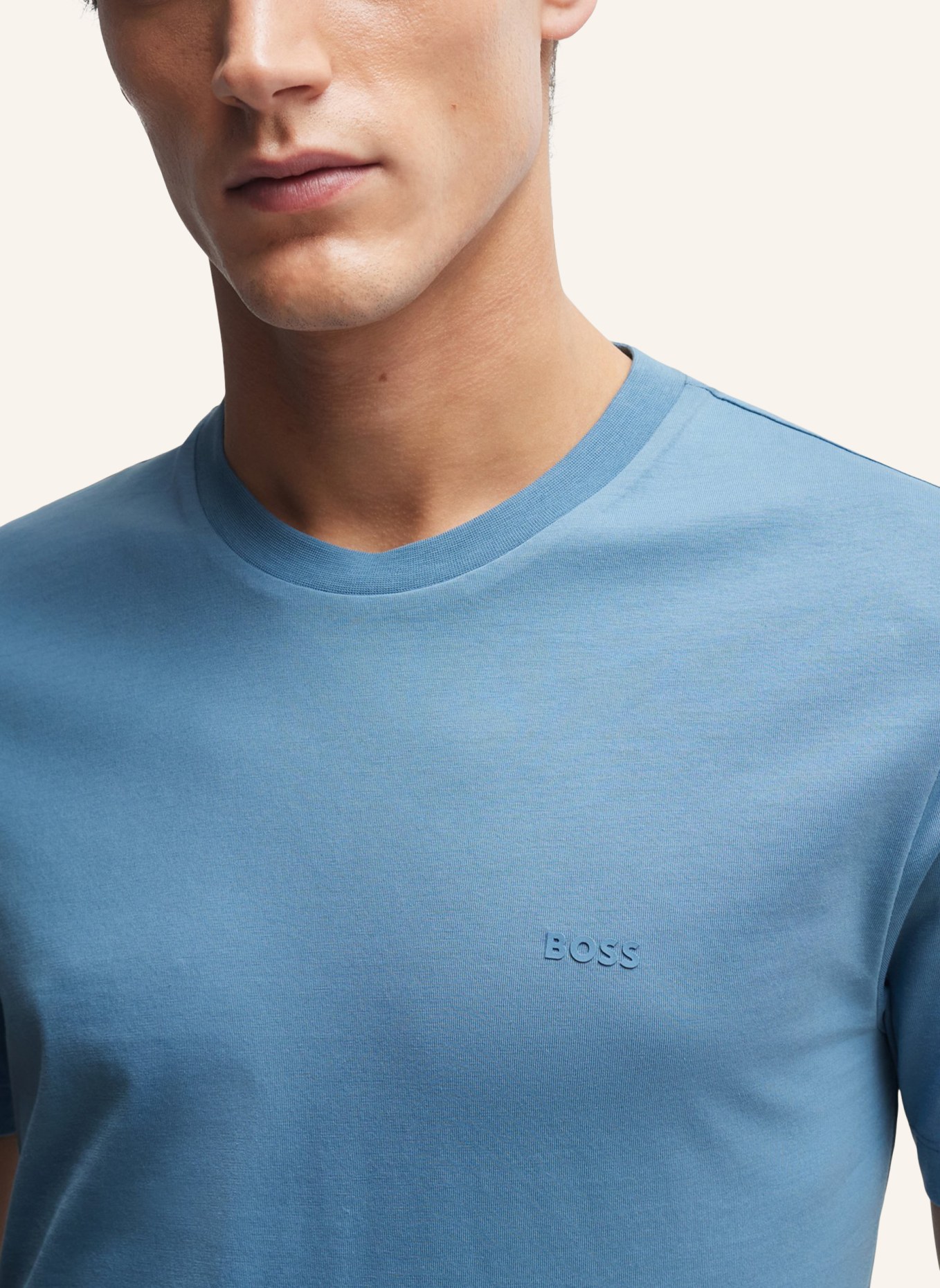 BOSS T-Shirt THOMPSON 01 Regular Fit, Farbe: HELLBLAU (Bild 4)