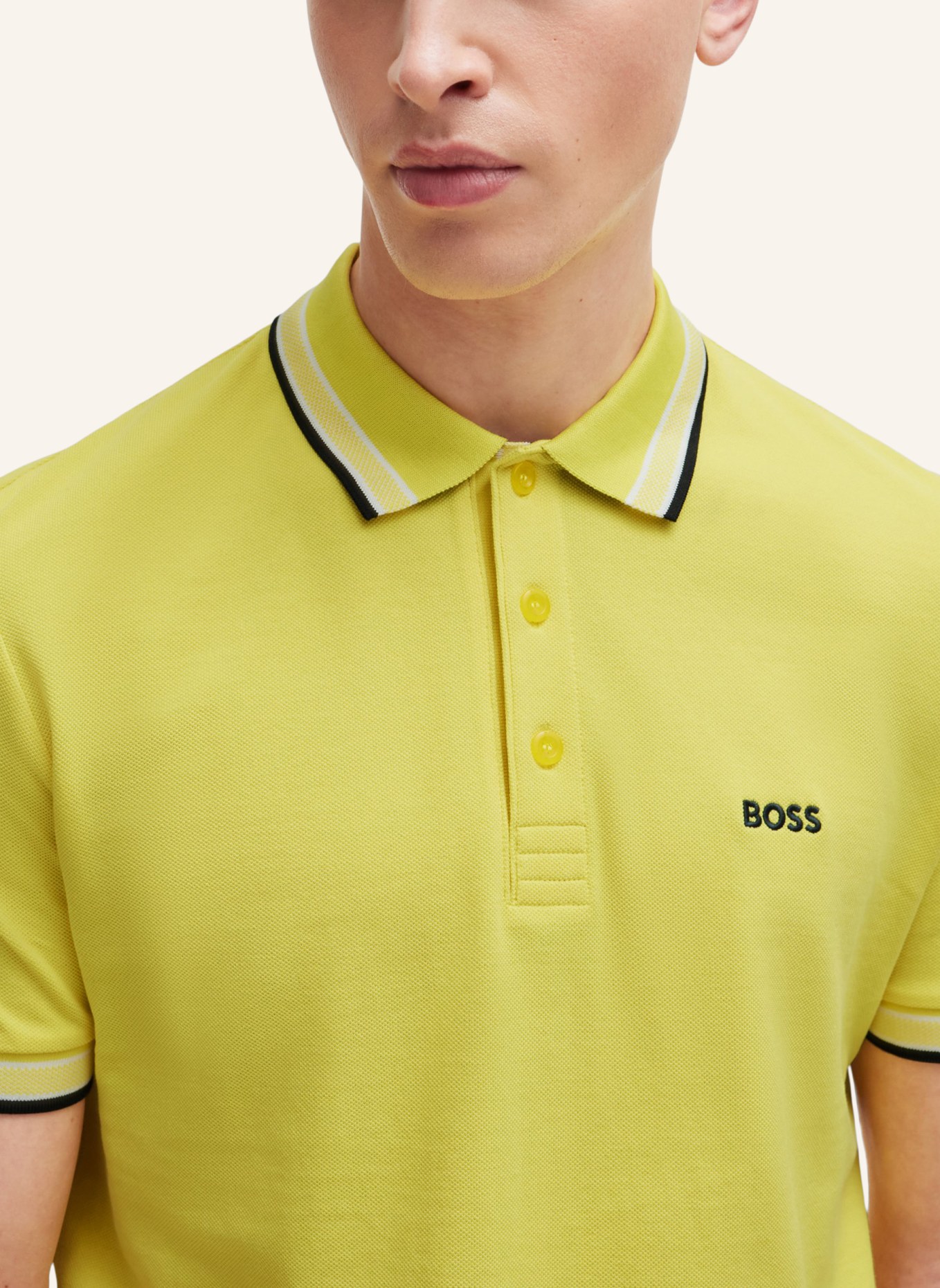BOSS Poloshirt PADDY Regular Fit, Farbe: GELB (Bild 3)