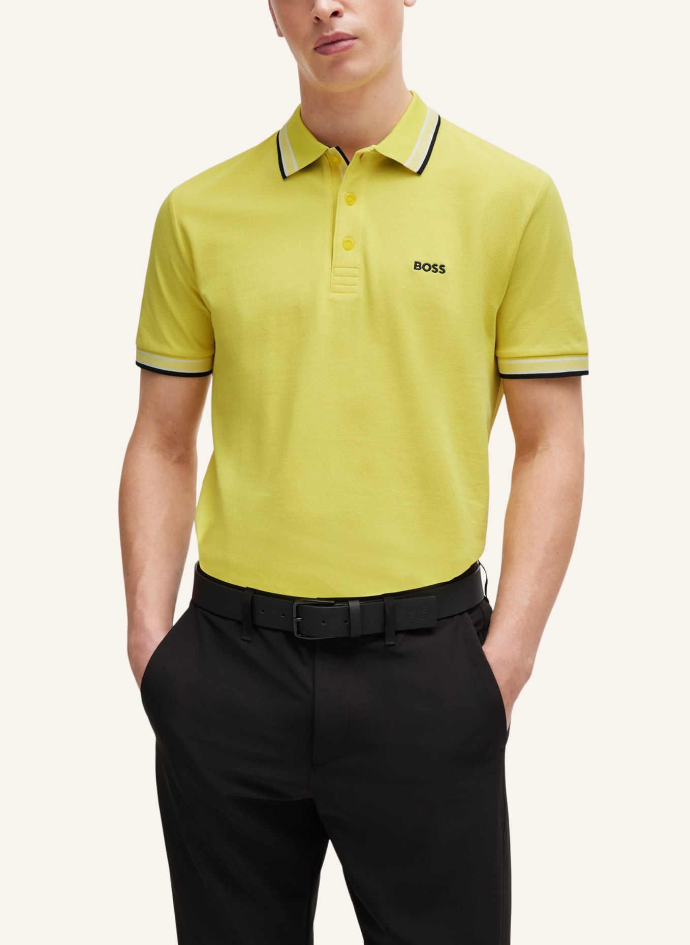 BOSS Poloshirt PADDY Regular Fit, Farbe: GELB (Bild 4)