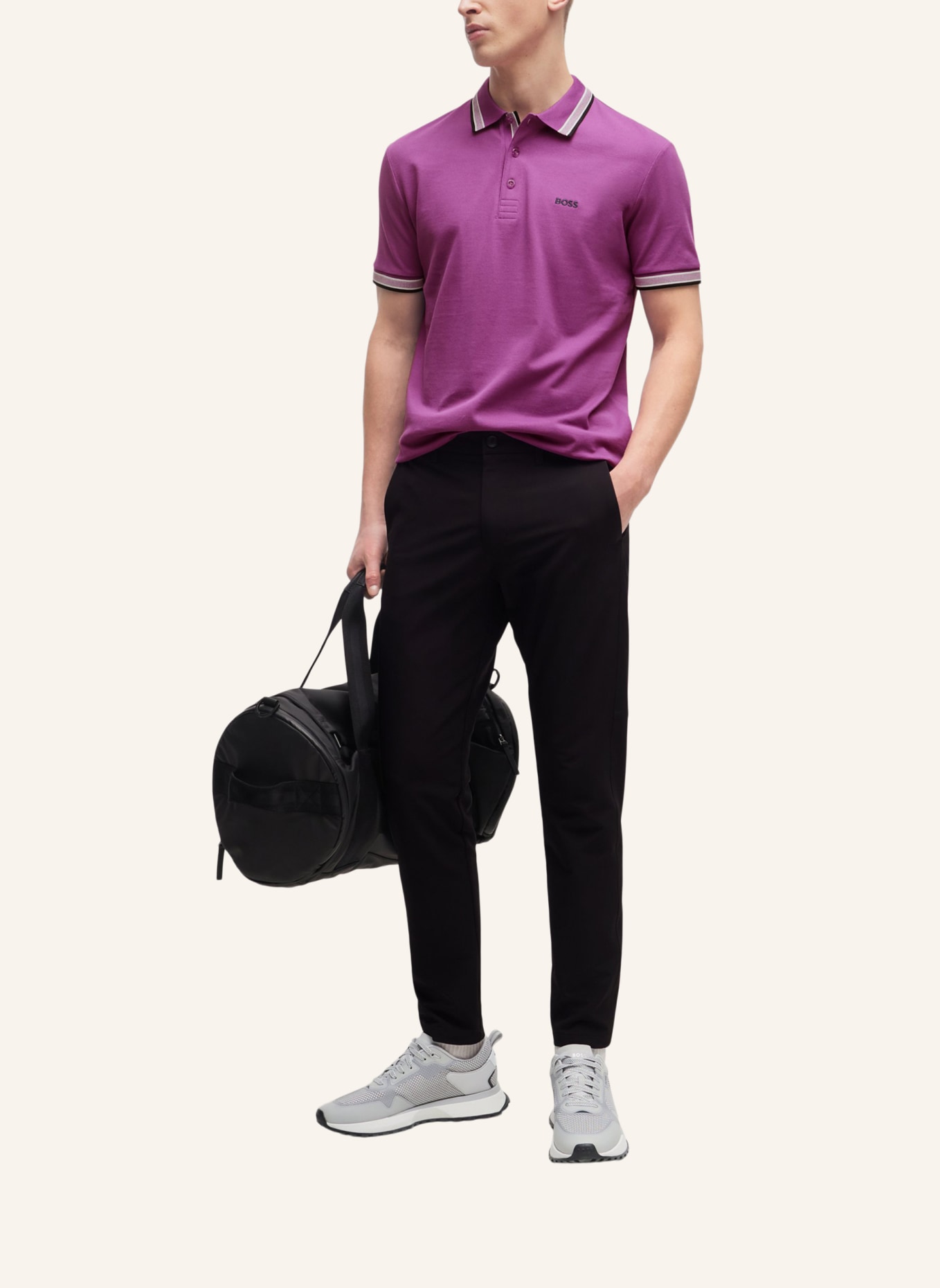 BOSS Poloshirt PADDY Regular Fit, Farbe: LILA (Bild 8)