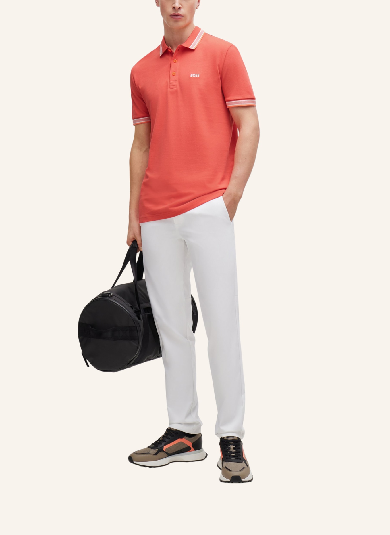 BOSS Poloshirt PADDY Regular Fit, Farbe: HELLROT (Bild 5)