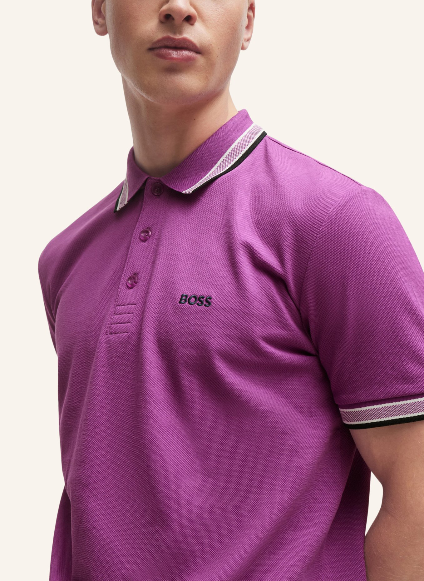 BOSS Poloshirt PADDY Regular Fit, Farbe: LILA (Bild 3)