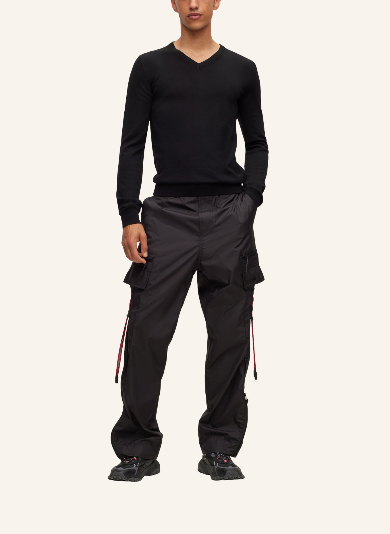 HUGO Pullover SAN VREDO-M Regular Fit, Farbe: SCHWARZ (Bild 5)