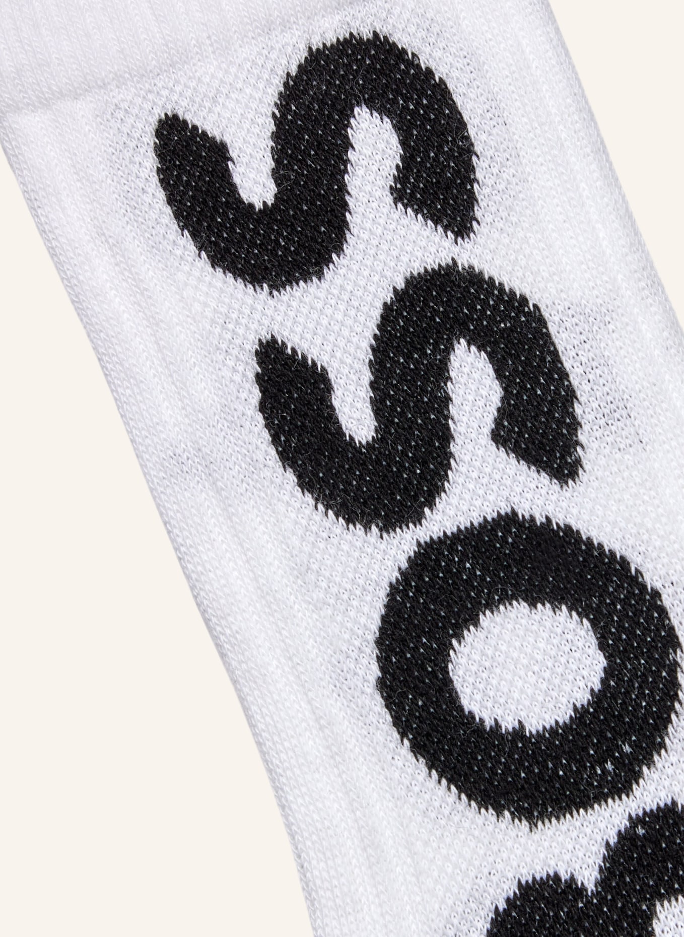 BOSS Casual Socken QS RIB LOGO CC, Farbe: WEISS (Bild 2)