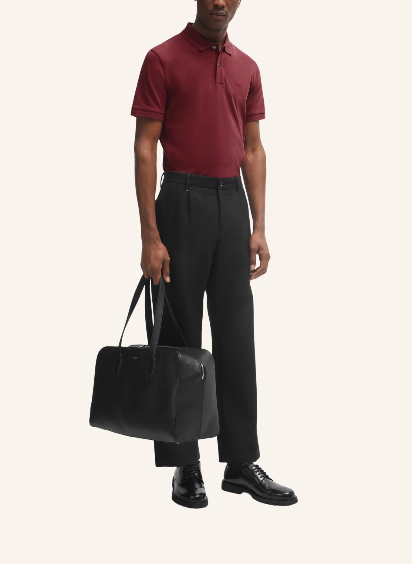 BOSS Poloshirt PALLAS Regular Fit, Farbe: DUNKELROT (Bild 5)