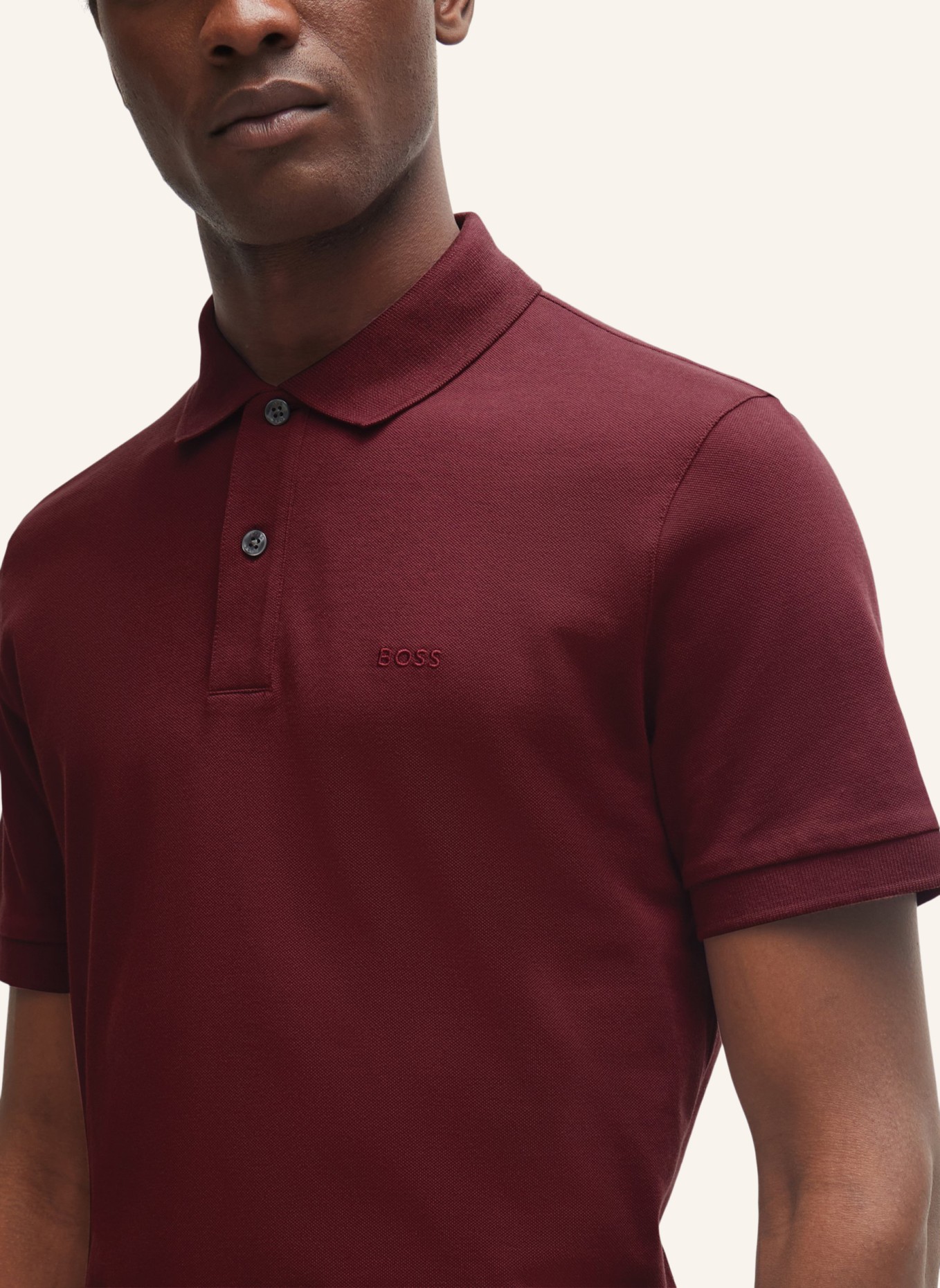 BOSS Poloshirt PALLAS Regular Fit, Farbe: DUNKELROT (Bild 3)