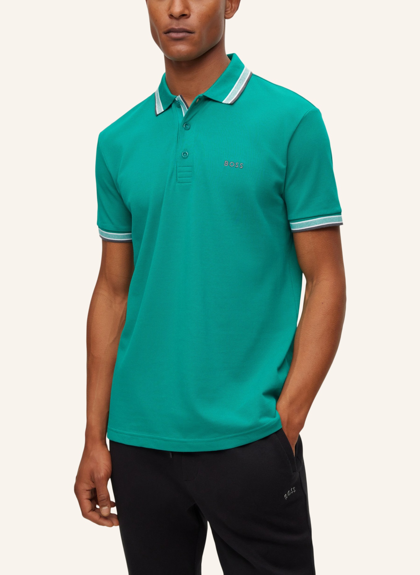 BOSS Poloshirt PADDY Regular Fit, Farbe: DUNKELGRÜN (Bild 4)