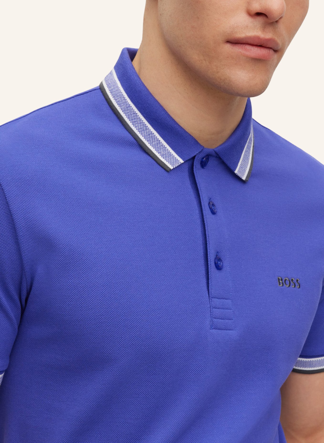 BOSS Poloshirt PADDY Regular Fit, Farbe: DUNKELLILA (Bild 3)