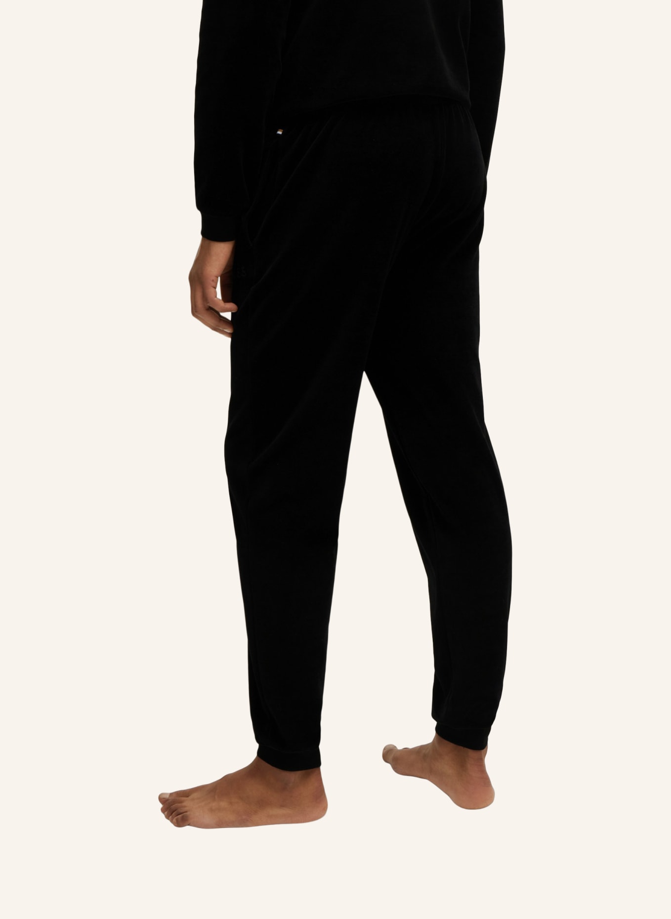BOSS Loungewear Unterteil VELOUR PANTS, Farbe: SCHWARZ (Bild 2)