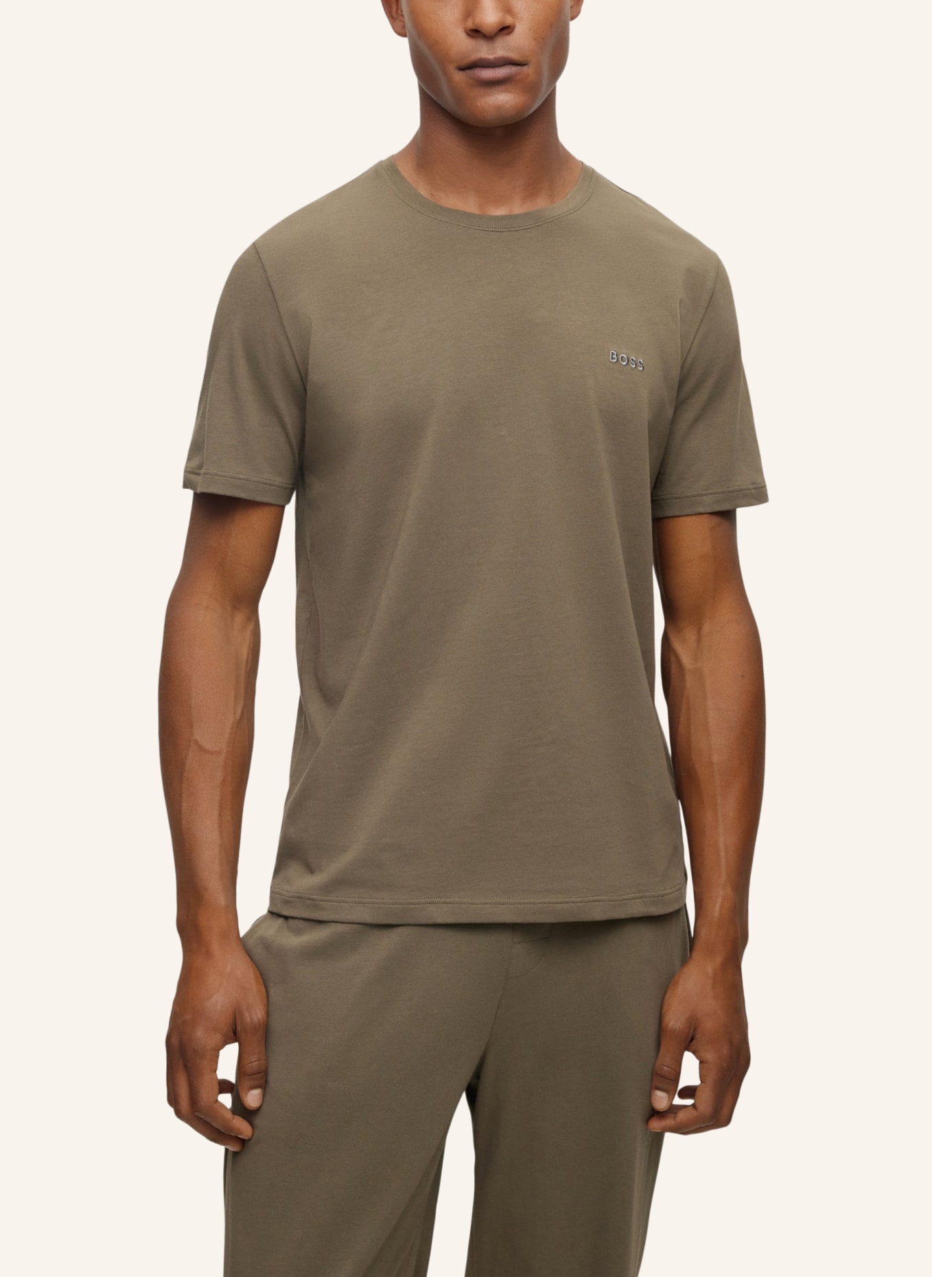 BOSS Loungewear Oberteil MIX&MATCH T-SHIRT R Regular Fit, Farbe: GRÜN (Bild 4)