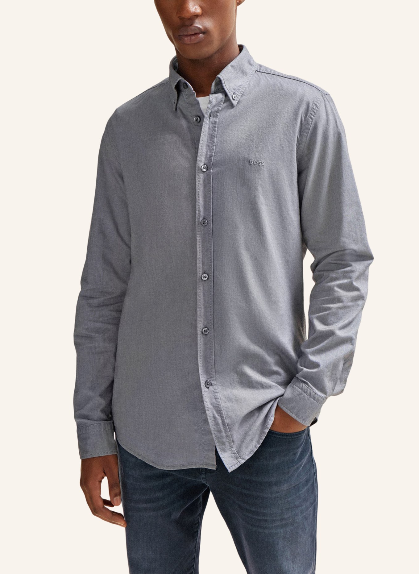 BOSS Casual Hemd RICKERT Regular Fit, Farbe: DUNKELGRAU (Bild 5)
