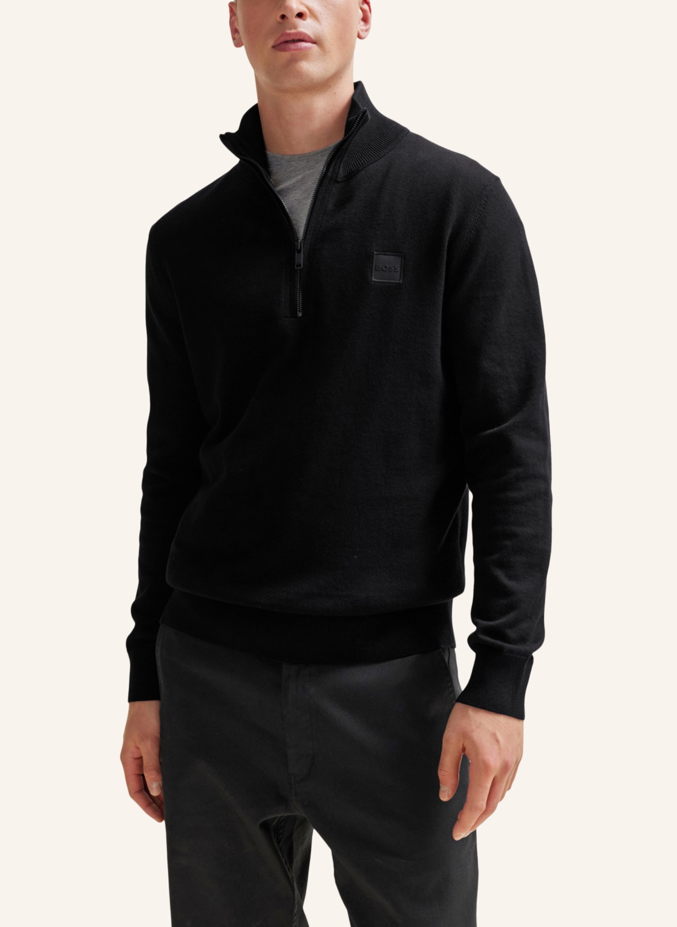 BOSS Pullover KANOBIX Regular Fit, Farbe: SCHWARZ (Bild 4)