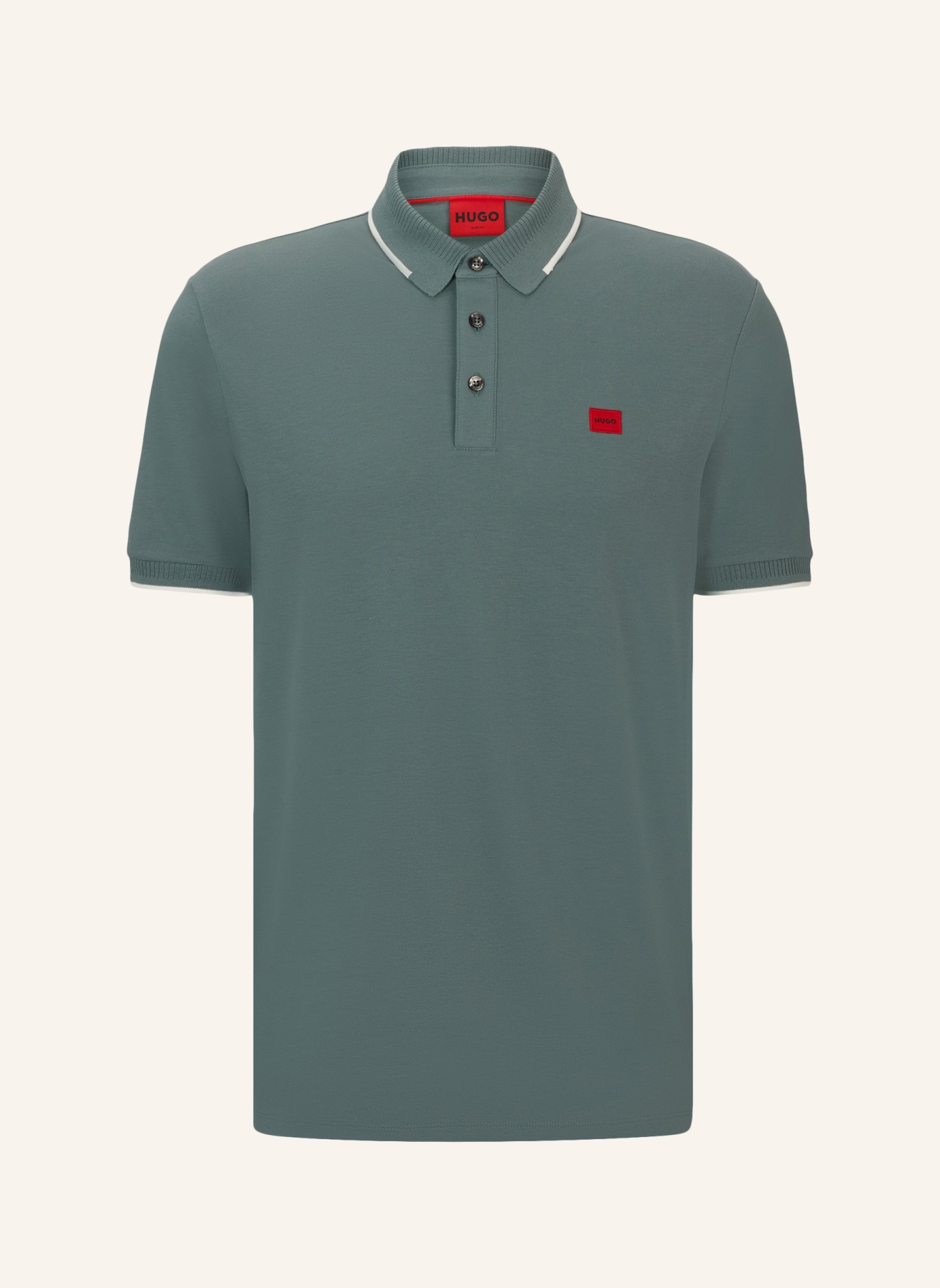 HUGO Poloshirt DERESINO232 Slim Fit, Farbe: DUNKELGRÜN (Bild 1)