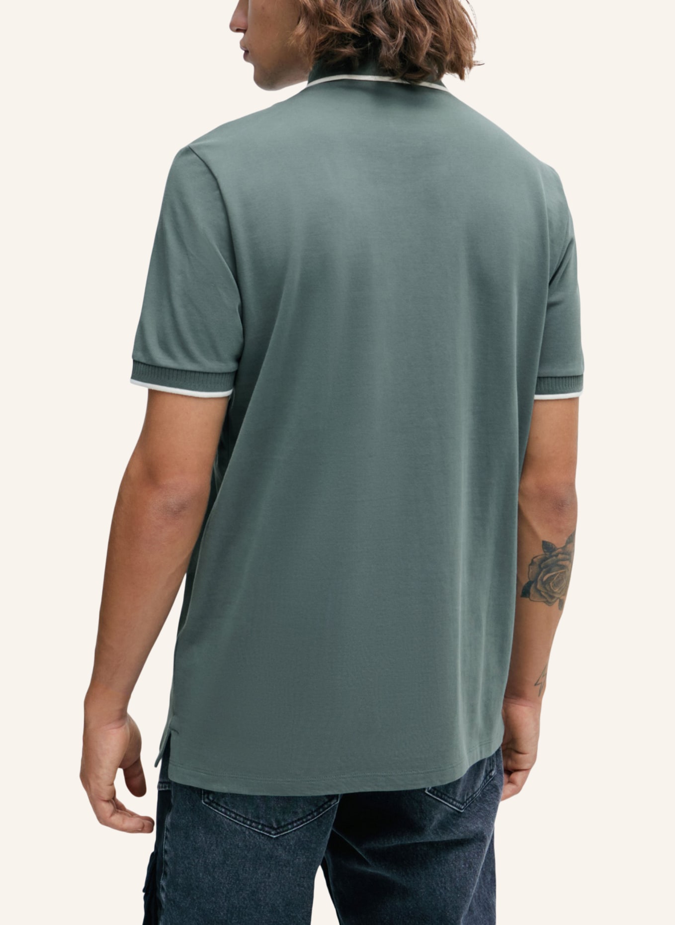 HUGO Poloshirt DERESINO232 Slim Fit, Farbe: DUNKELGRÜN (Bild 2)
