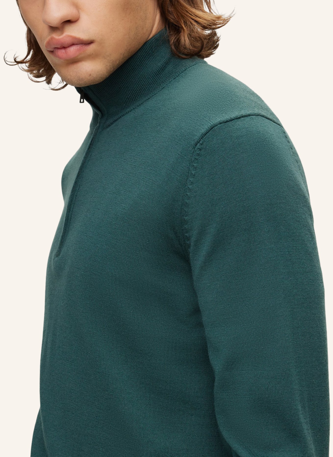 HUGO Pullover SAN QUIRIN-M Regular Fit, Farbe: DUNKELGRÜN (Bild 3)