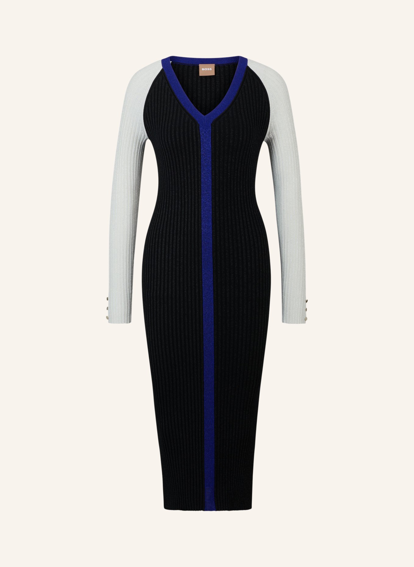 BOSS Gestricktes Kleid FICINO, Farbe: WEISS (Bild 1)