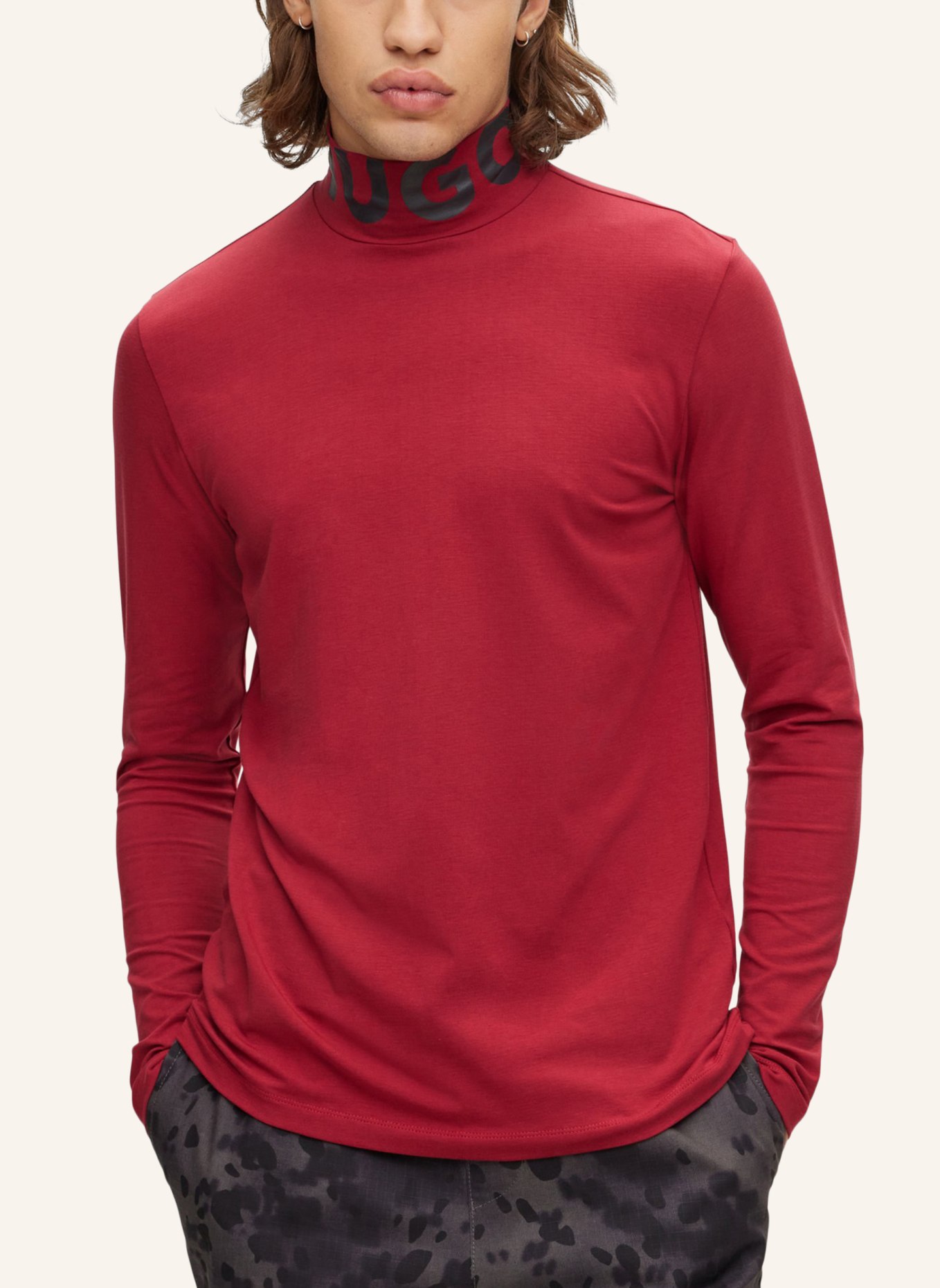 HUGO T-Shirt DARDINI233 Regular Fit, Farbe: DUNKELROT (Bild 4)