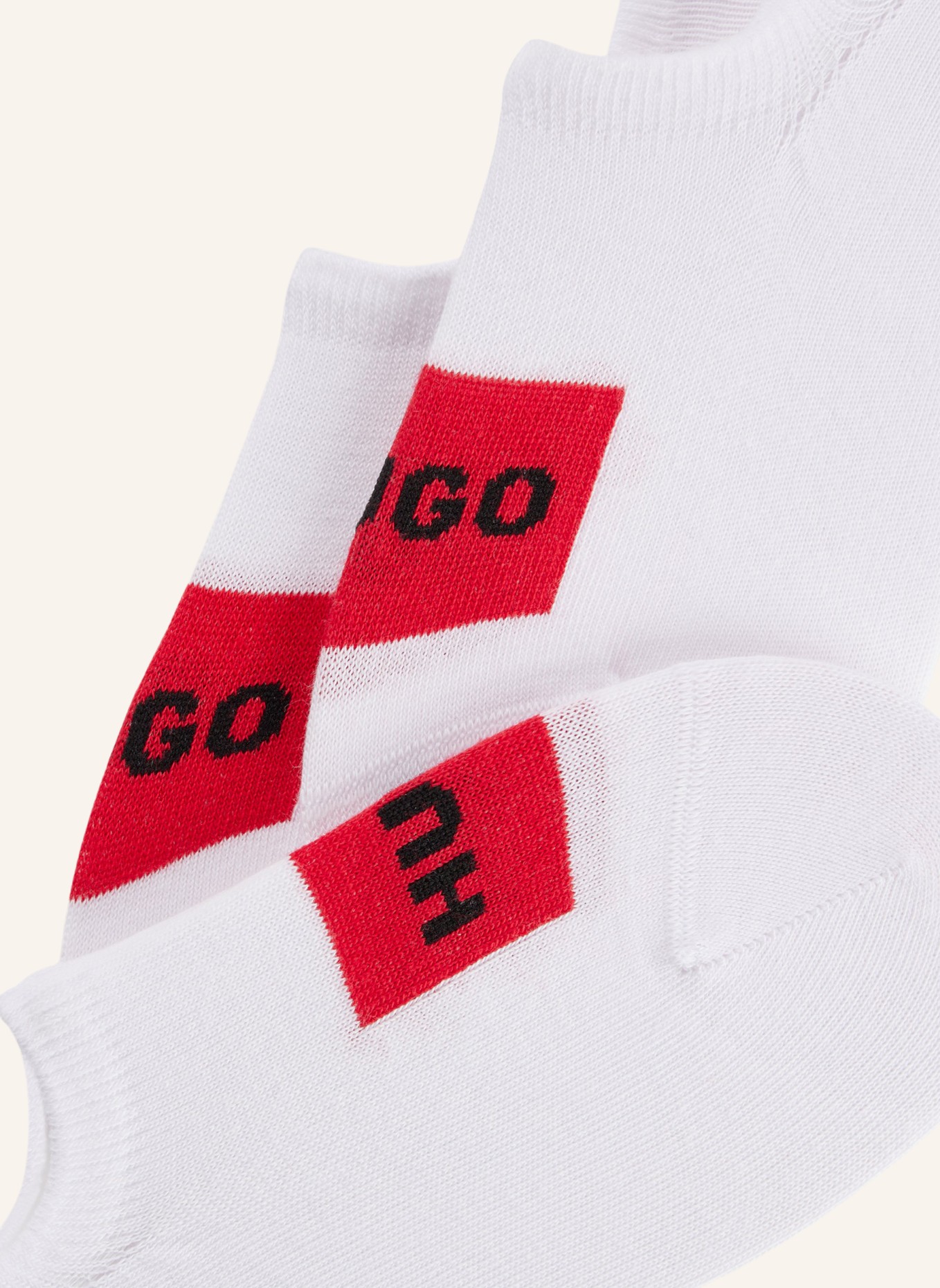 HUGO Casual Socken 3P LC LABEL CC, Farbe: WEISS (Bild 2)