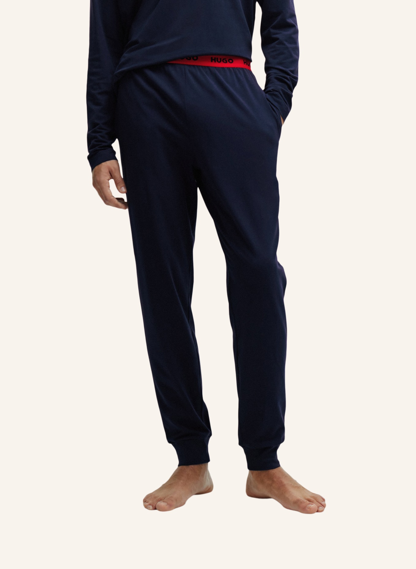 HUGO Pyjamas Unterteil LINKED PANTS, Farbe: DUNKELBLAU (Bild 5)