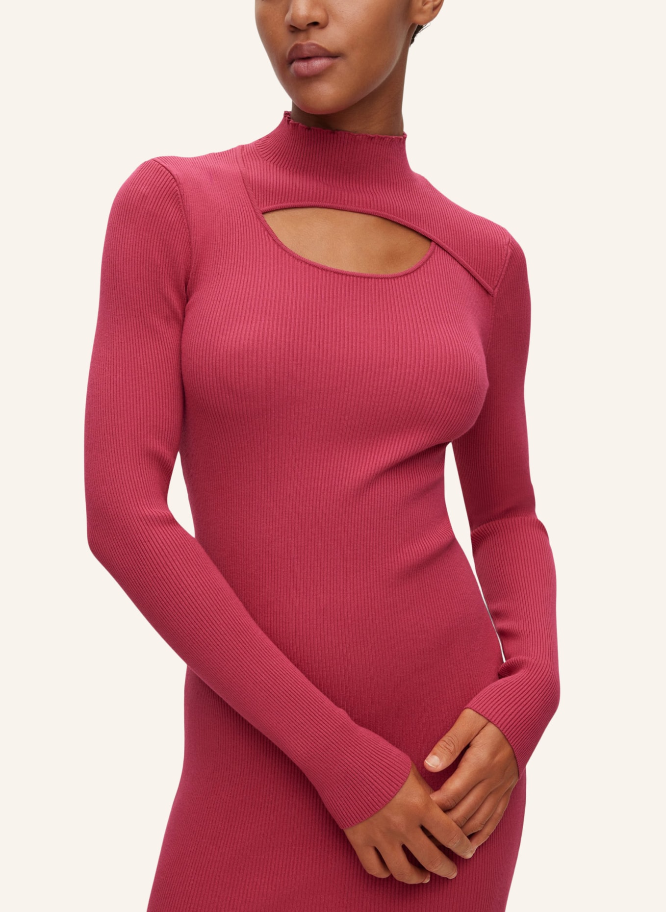HUGO Gestricktes Kleid SORITEXA Slim Fit, Farbe: PINK (Bild 3)