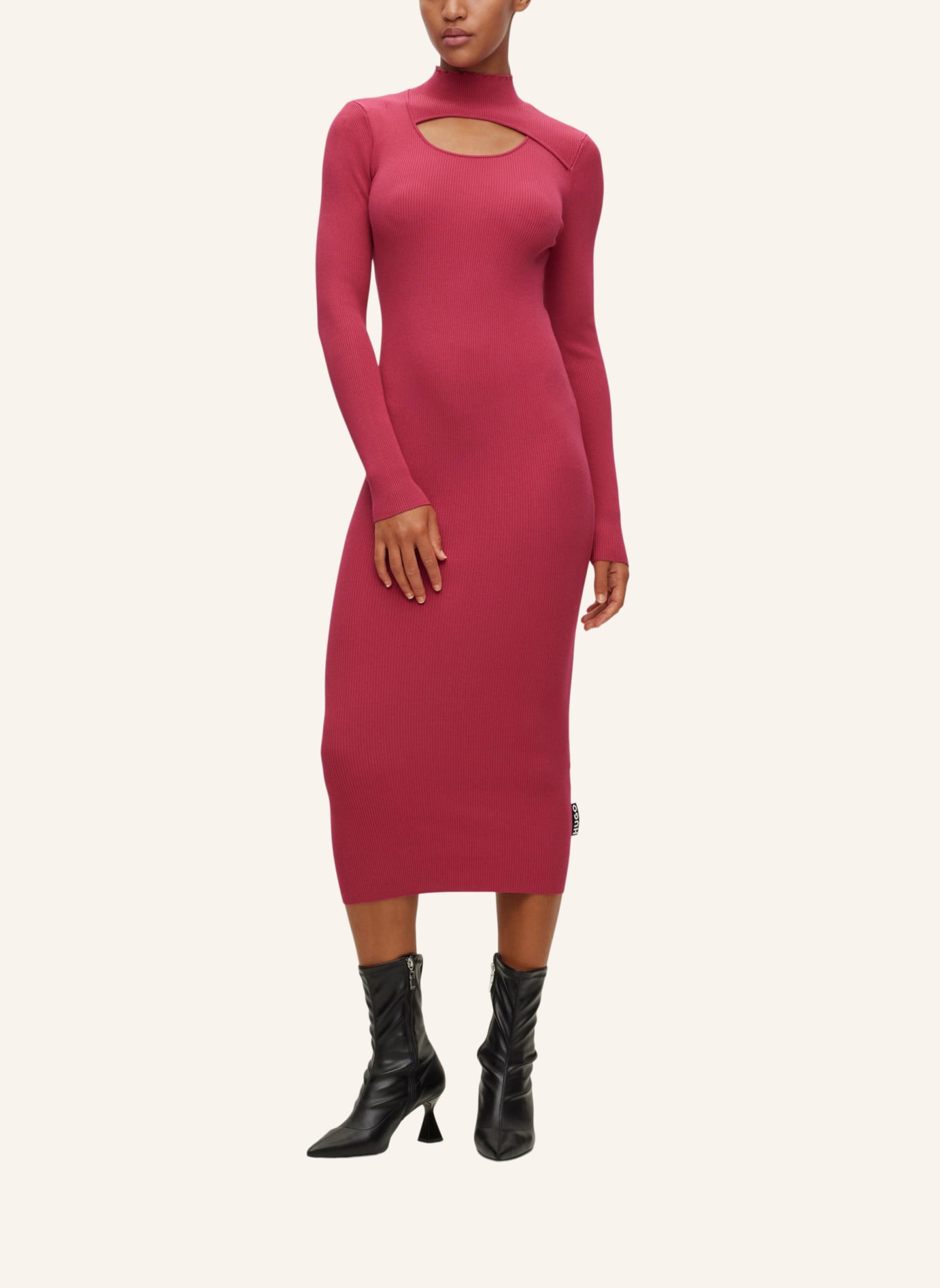 HUGO Gestricktes Kleid SORITEXA Slim Fit, Farbe: PINK (Bild 5)