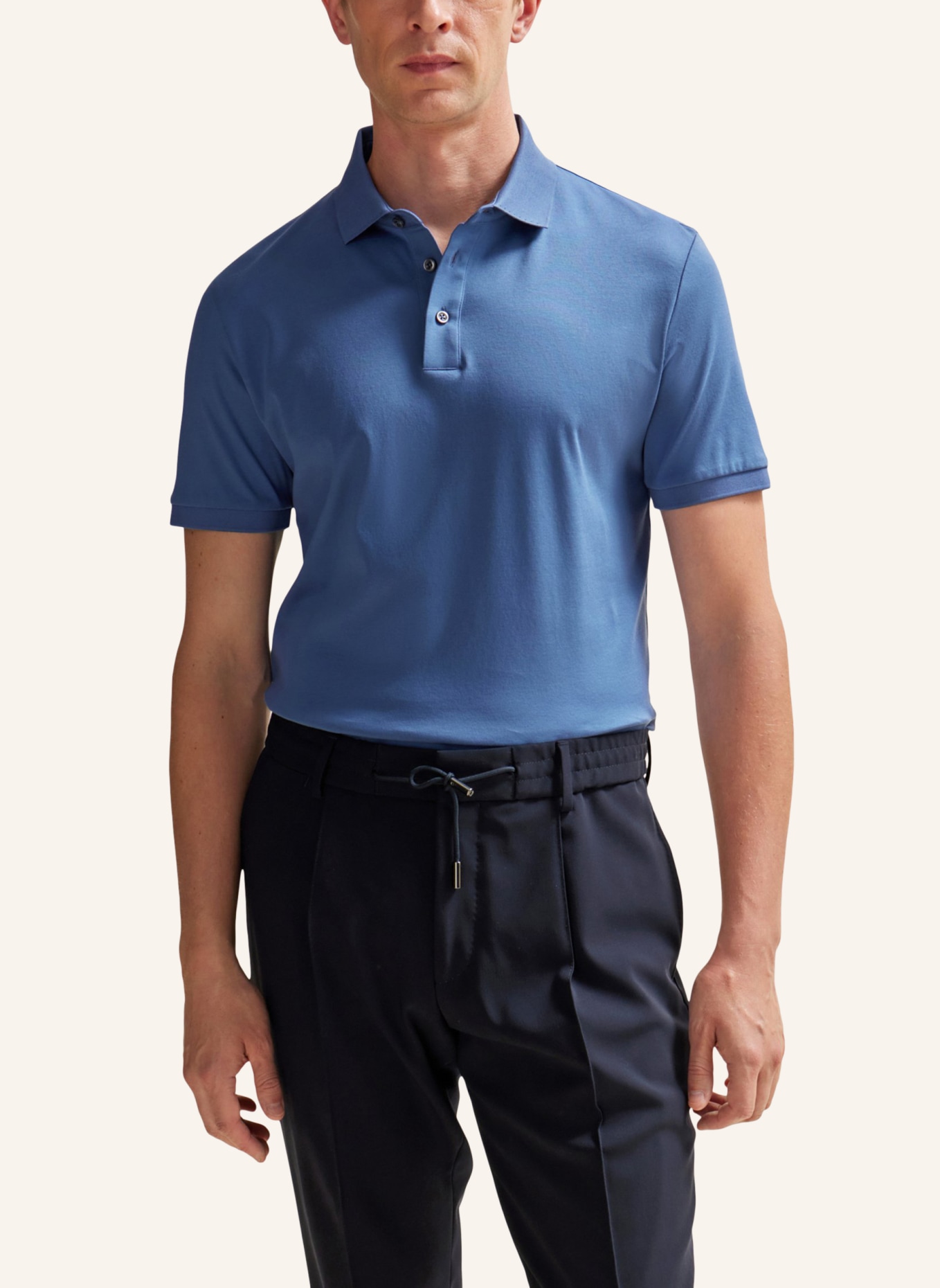 BOSS Poloshirt L-PERRY 14 Regular Fit, Farbe: BLAU (Bild 4)