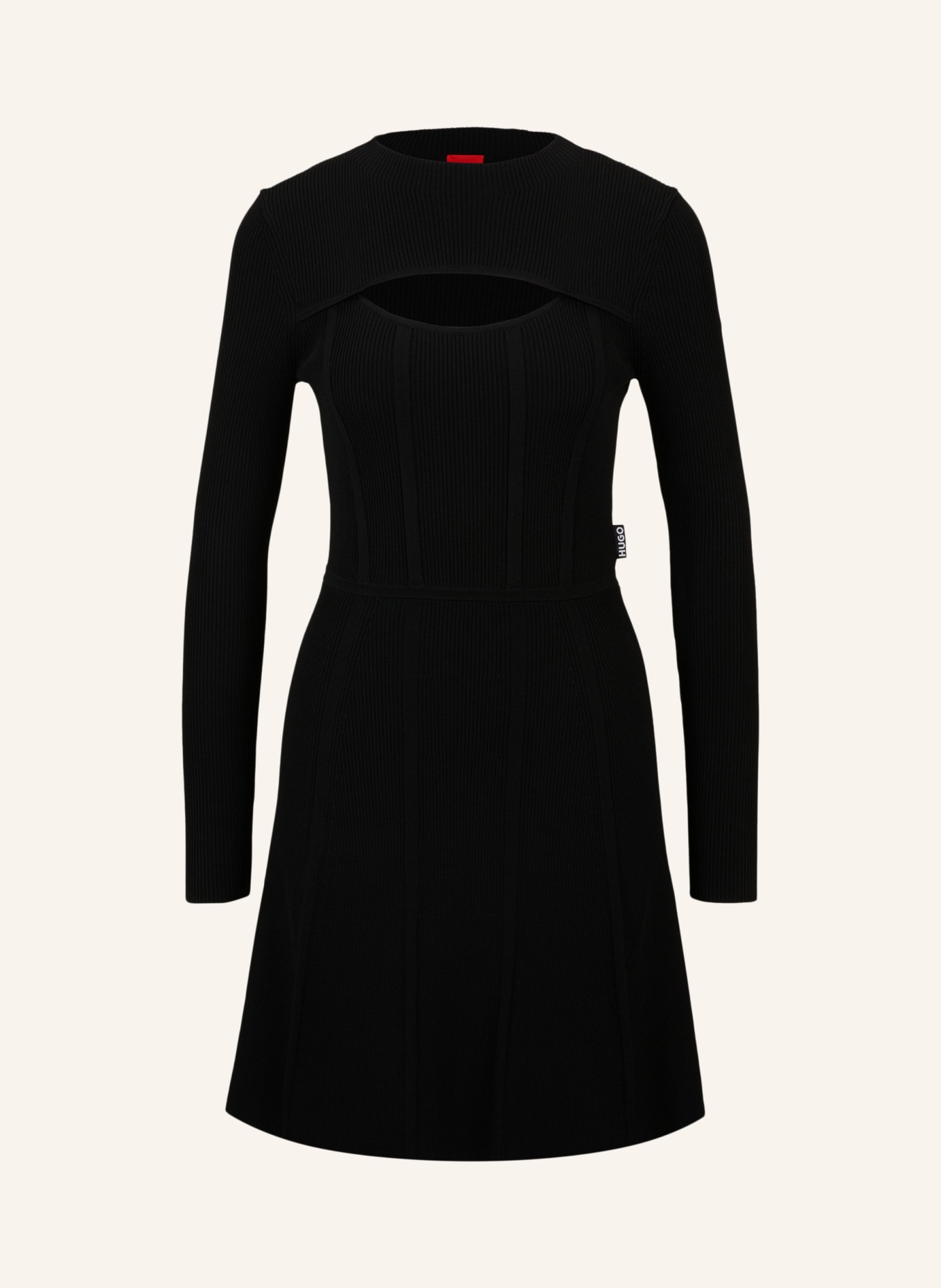 HUGO Gestricktes Kleid SORSETY Slim Fit, Farbe: SCHWARZ (Bild 1)
