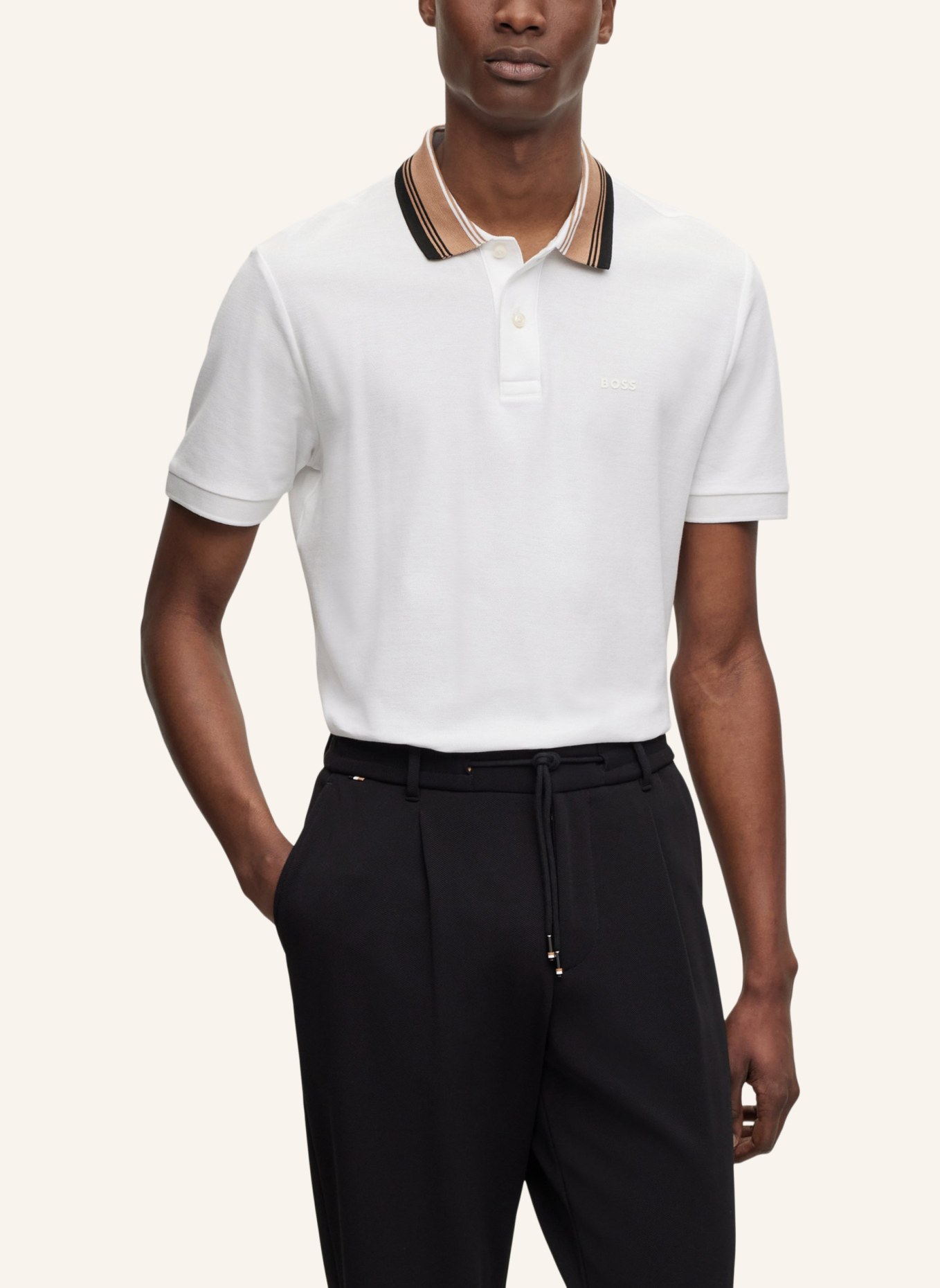 BOSS Poloshirt PHILLIPSON 118 Slim Fit, Farbe: WEISS (Bild 4)