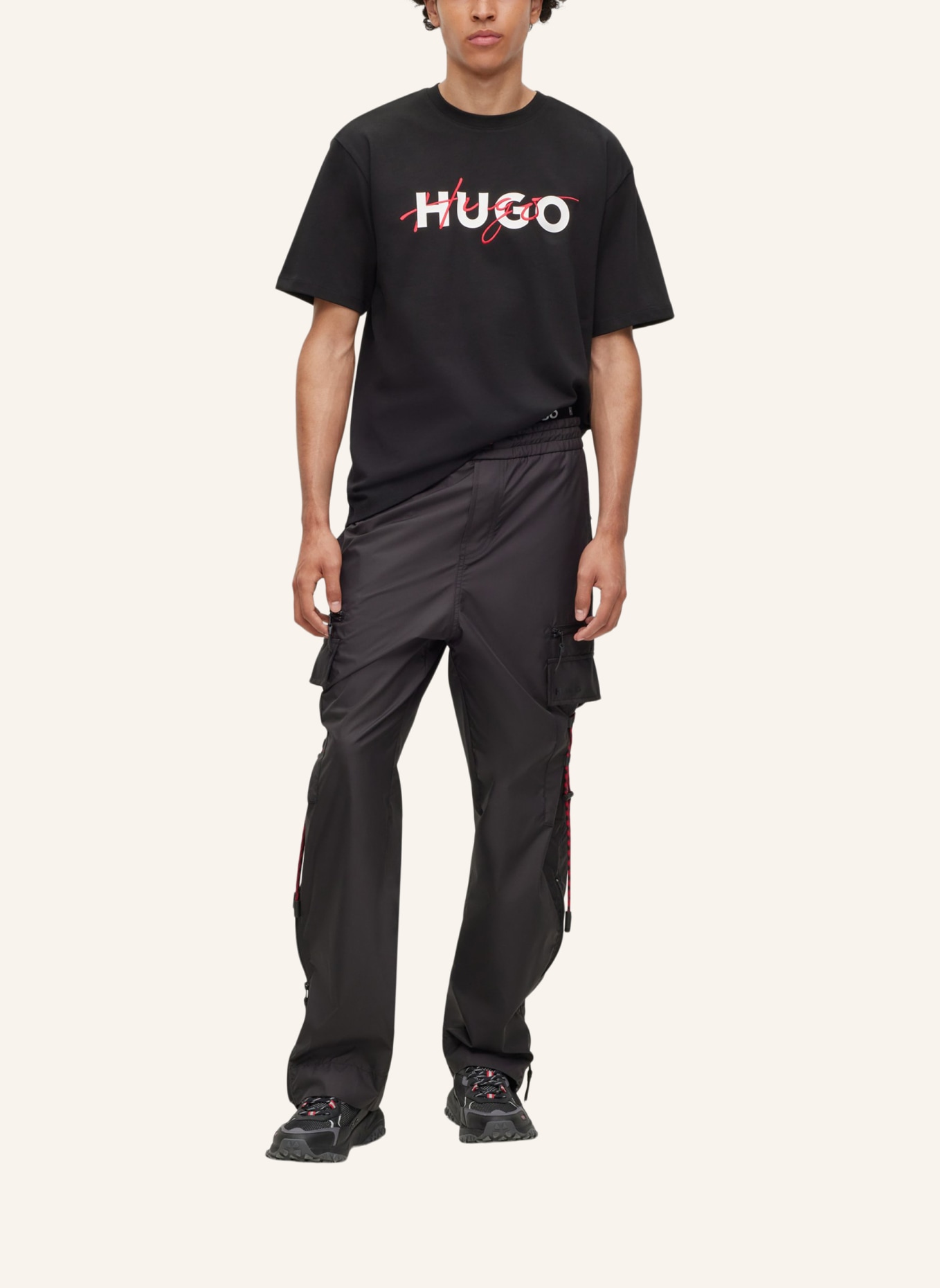 HUGO T-Shirt DAKAISHI Relaxed Fit, Farbe: SCHWARZ (Bild 5)