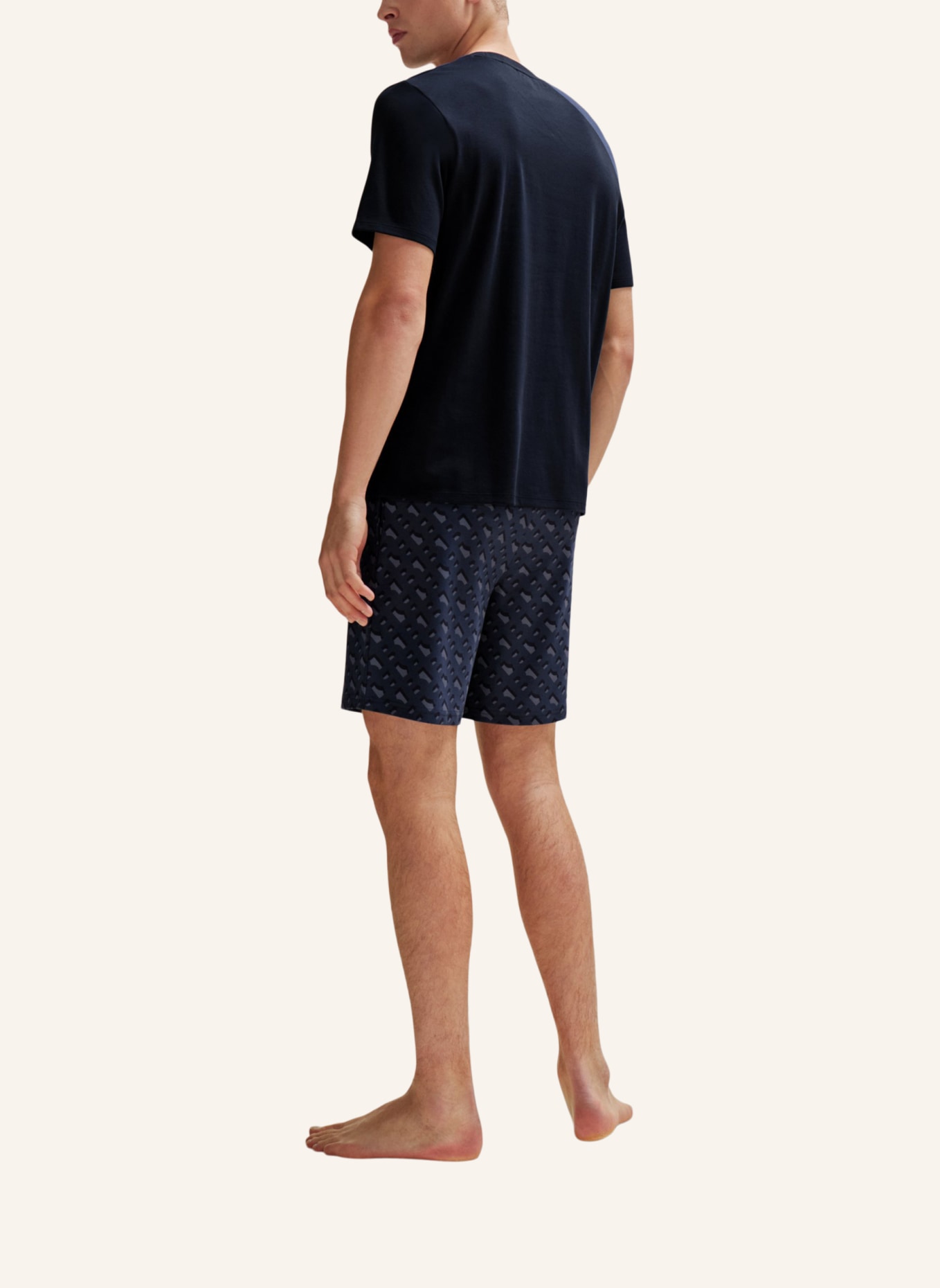 BOSS Pyjama-Set MONO SHORT SET, Farbe: DUNKELBLAU (Bild 2)