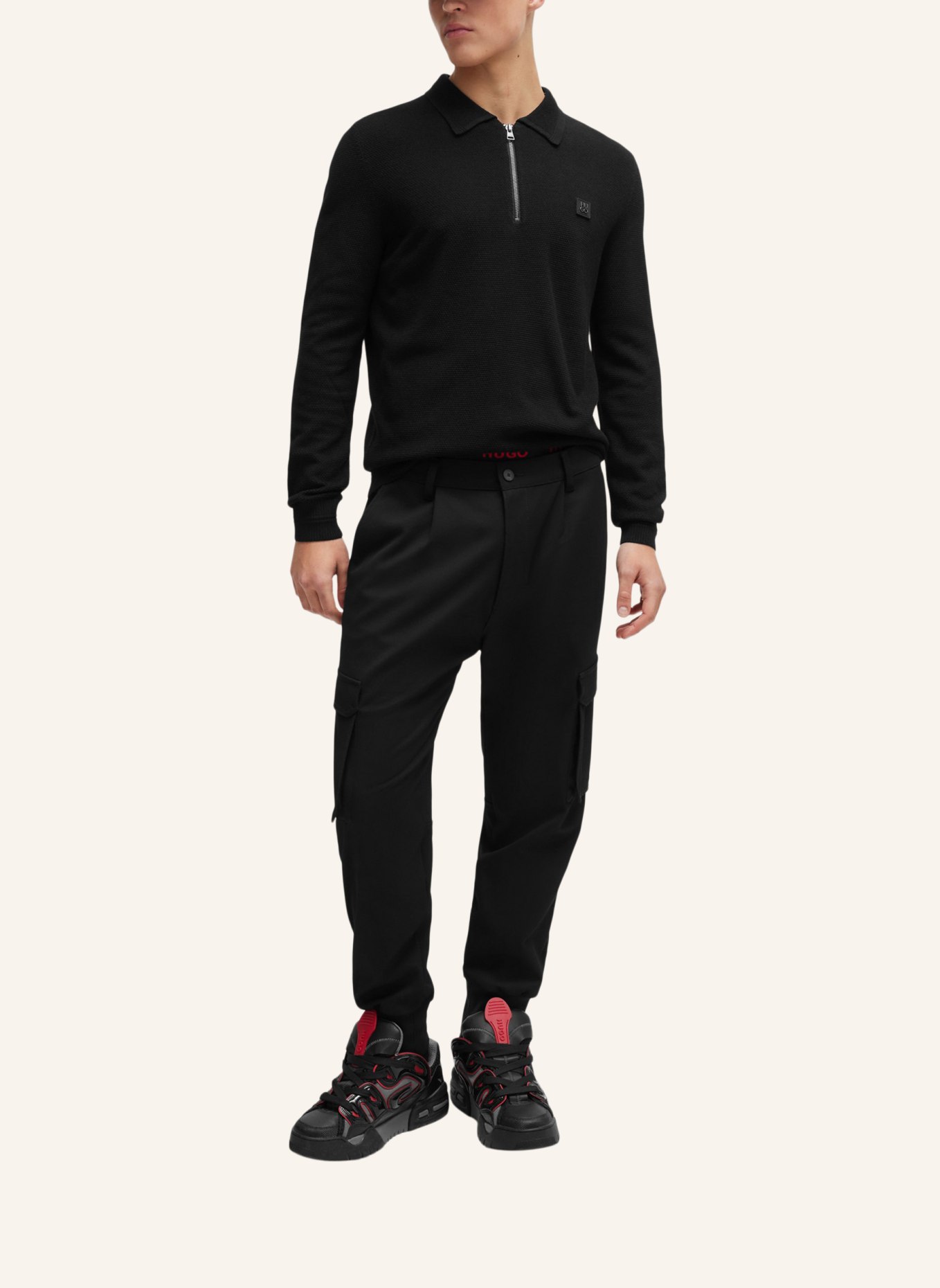 HUGO Pullover SASTOR Regular Fit, Farbe: SCHWARZ (Bild 5)
