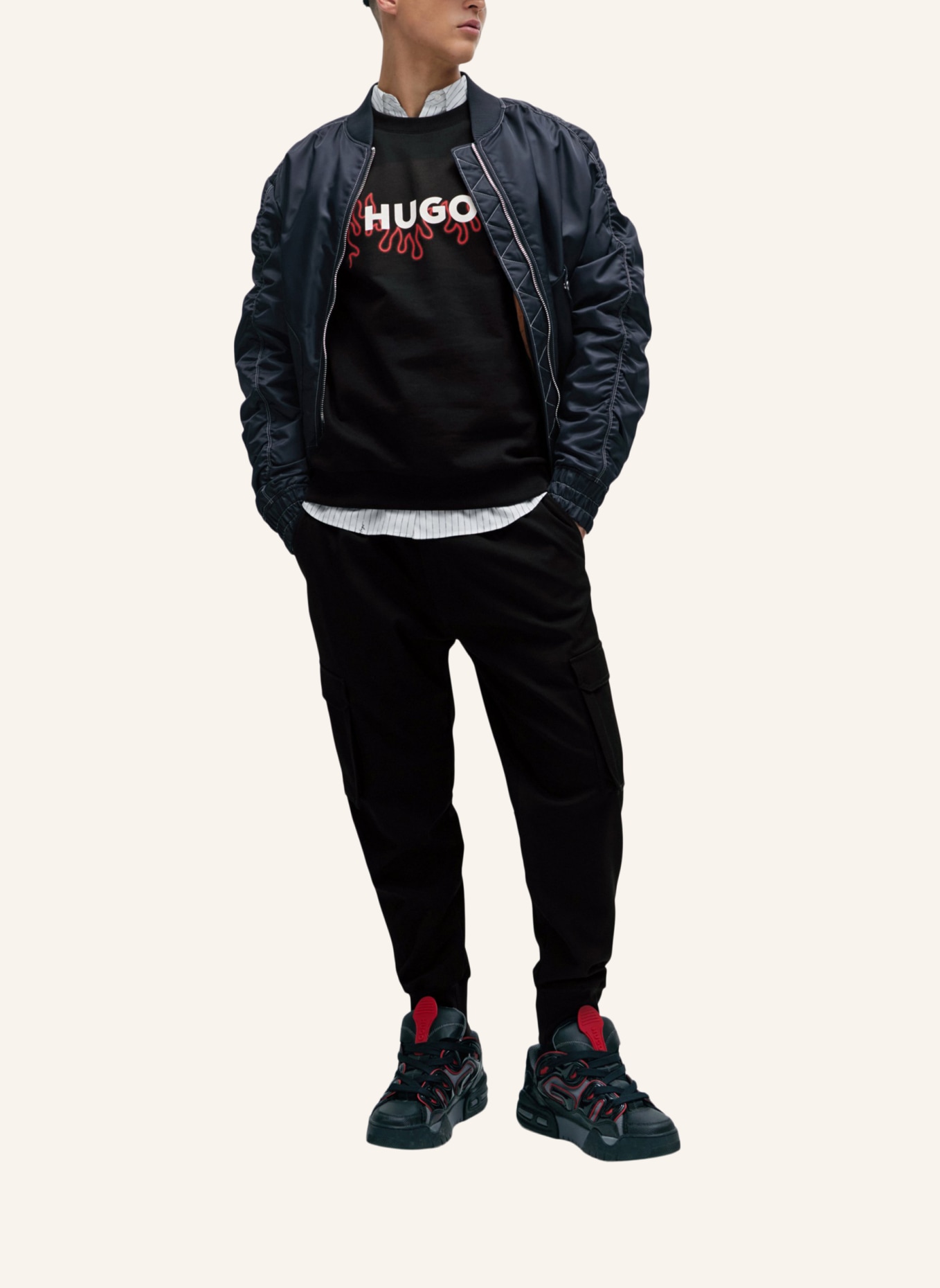 HUGO Sweatshirt DURAGOL_U241 Regular Fit, Farbe: SCHWARZ (Bild 5)