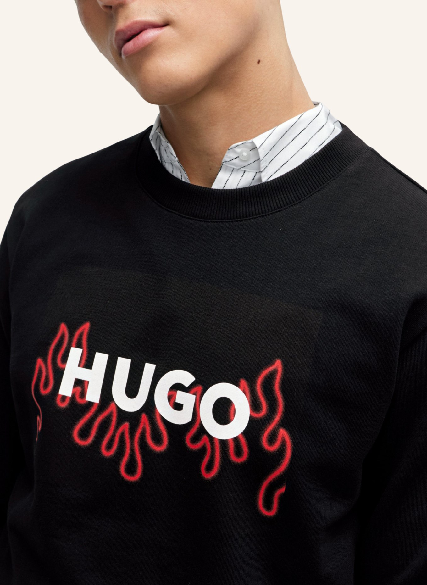 HUGO Sweatshirt DURAGOL_U241 Regular Fit, Farbe: SCHWARZ (Bild 3)