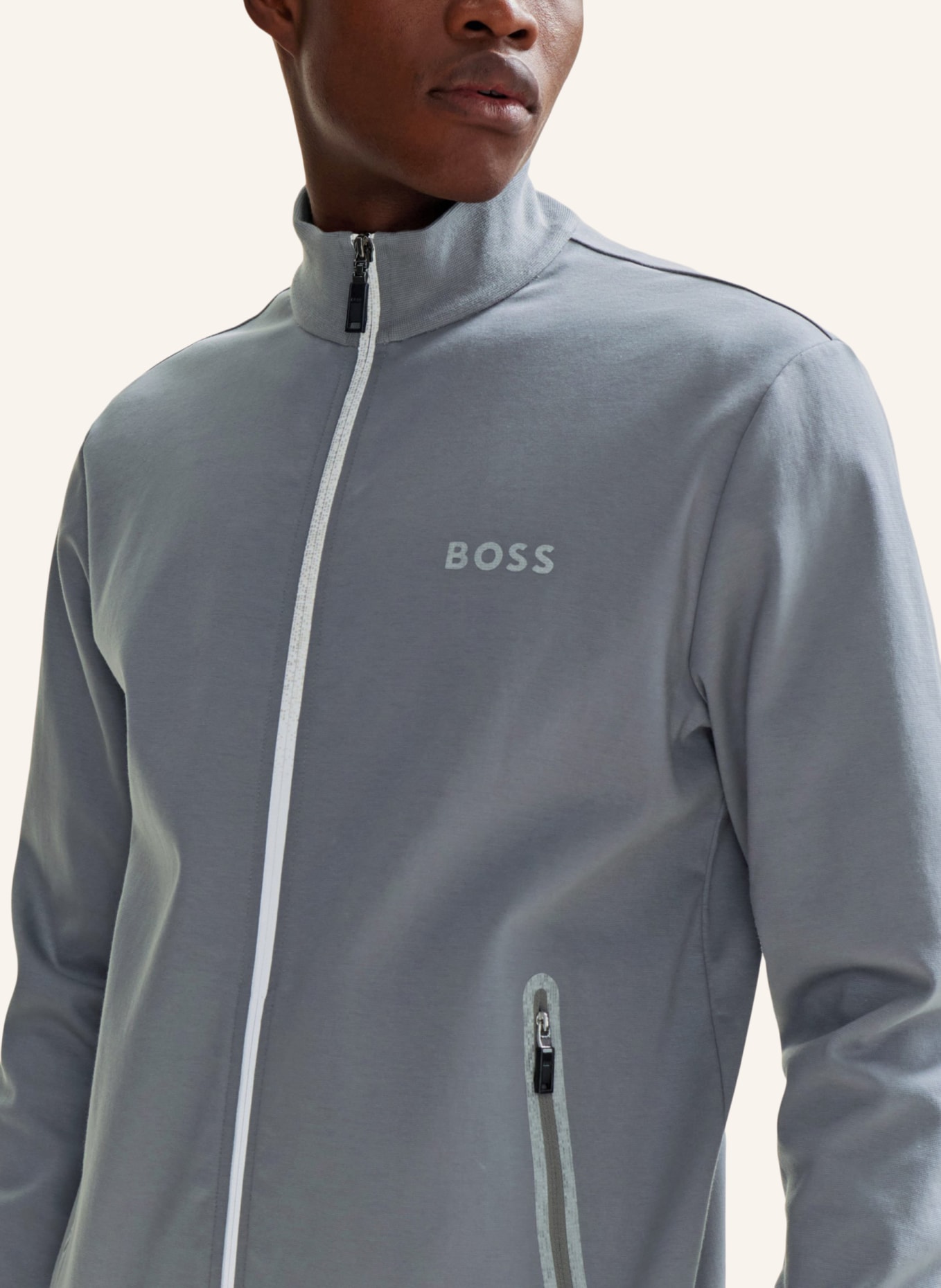 BOSS Sweatshirt SKAZ MIRROR Regular Fit, Farbe: GRAU (Bild 3)