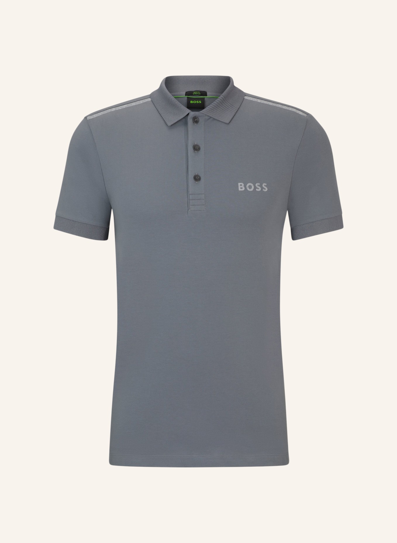 BOSS Poloshirt PAULE MIRROR Slim Fit, Farbe: GRAU (Bild 1)