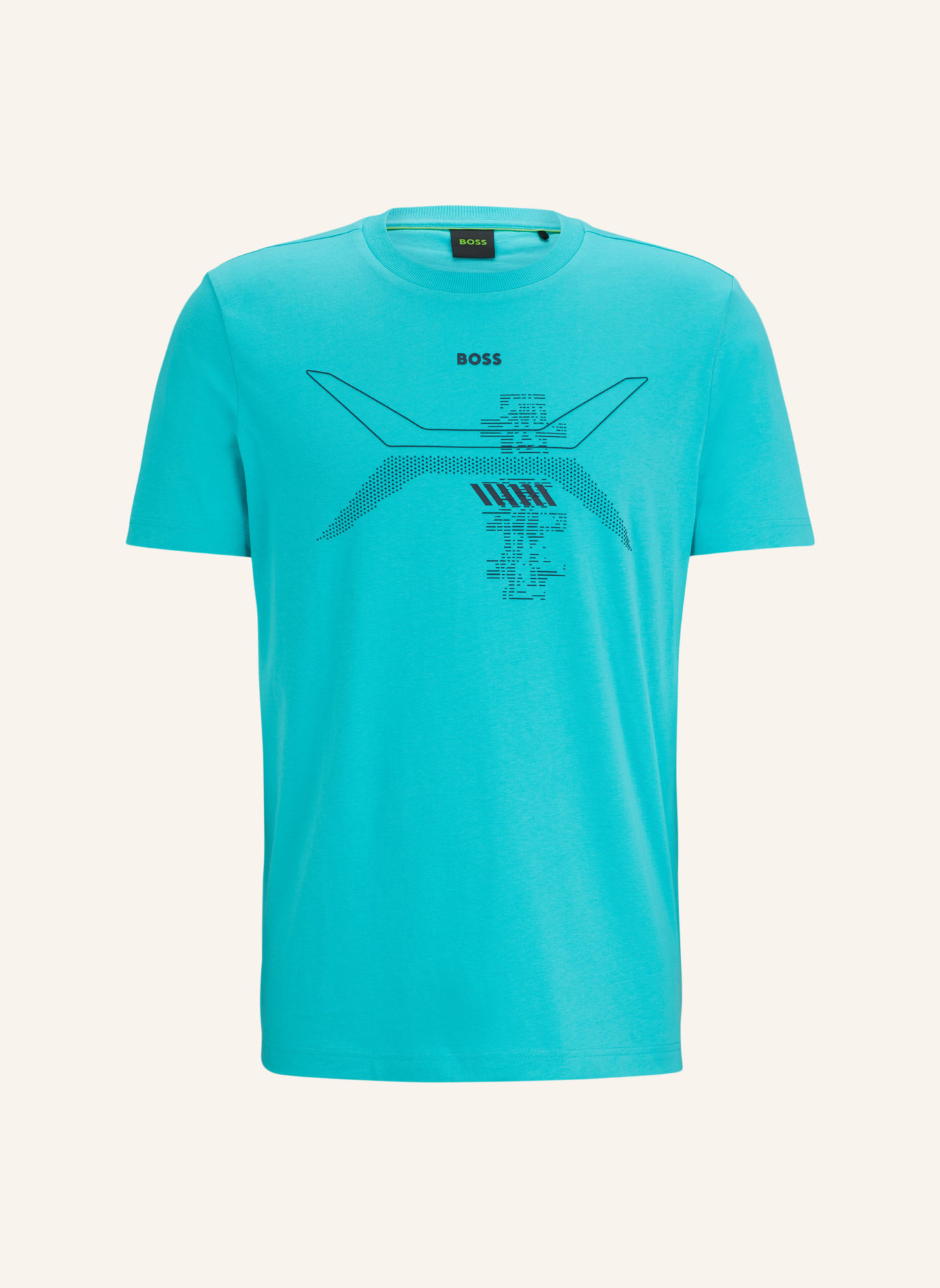 BOSS T-Shirt TEE 3 Regular Fit, Farbe: GRÜN (Bild 1)