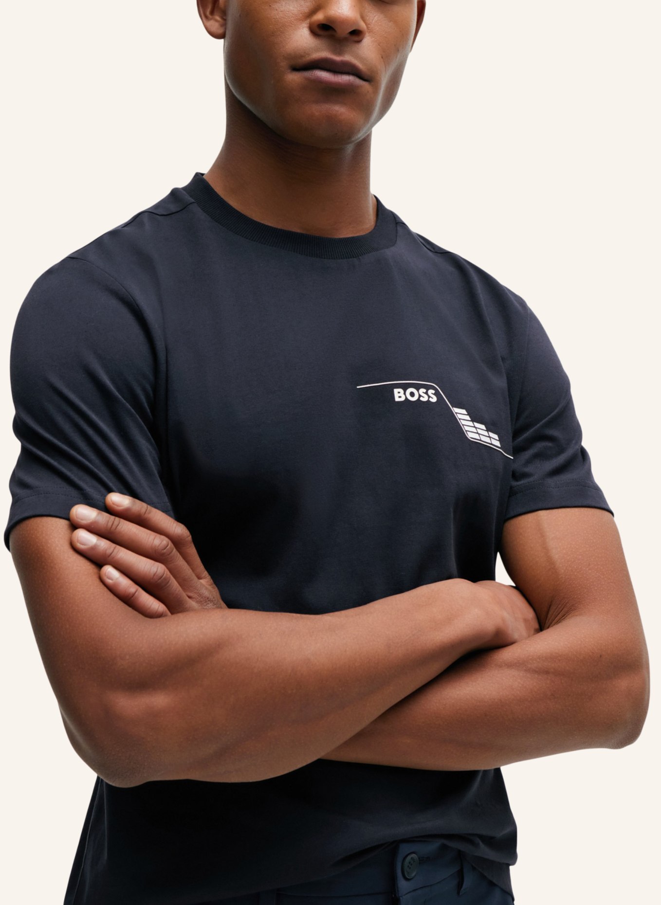 BOSS T-Shirt TEE 3 Regular Fit, Farbe: DUNKELBLAU (Bild 3)