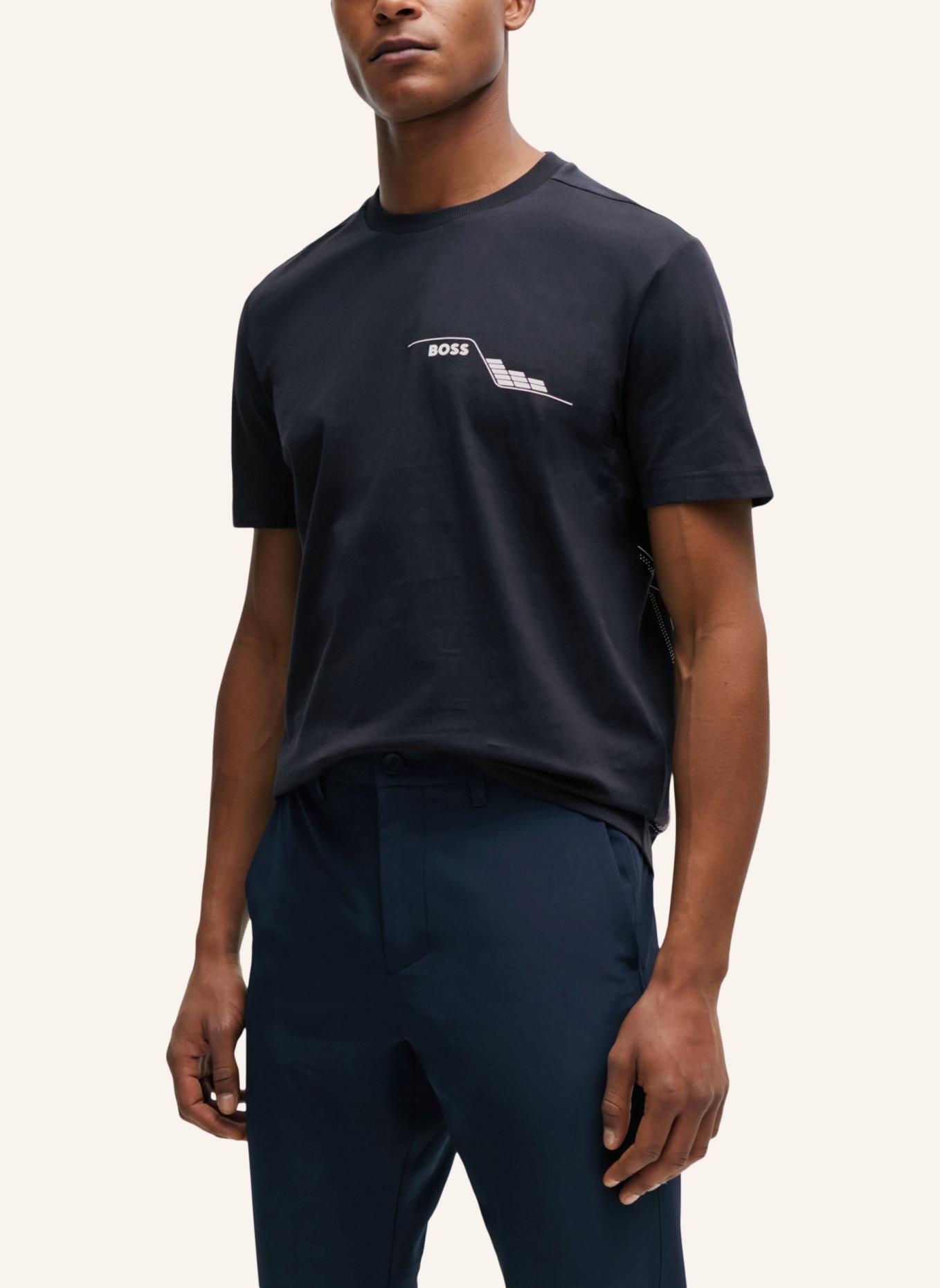 BOSS T-Shirt TEE 3 Regular Fit, Farbe: DUNKELBLAU (Bild 4)