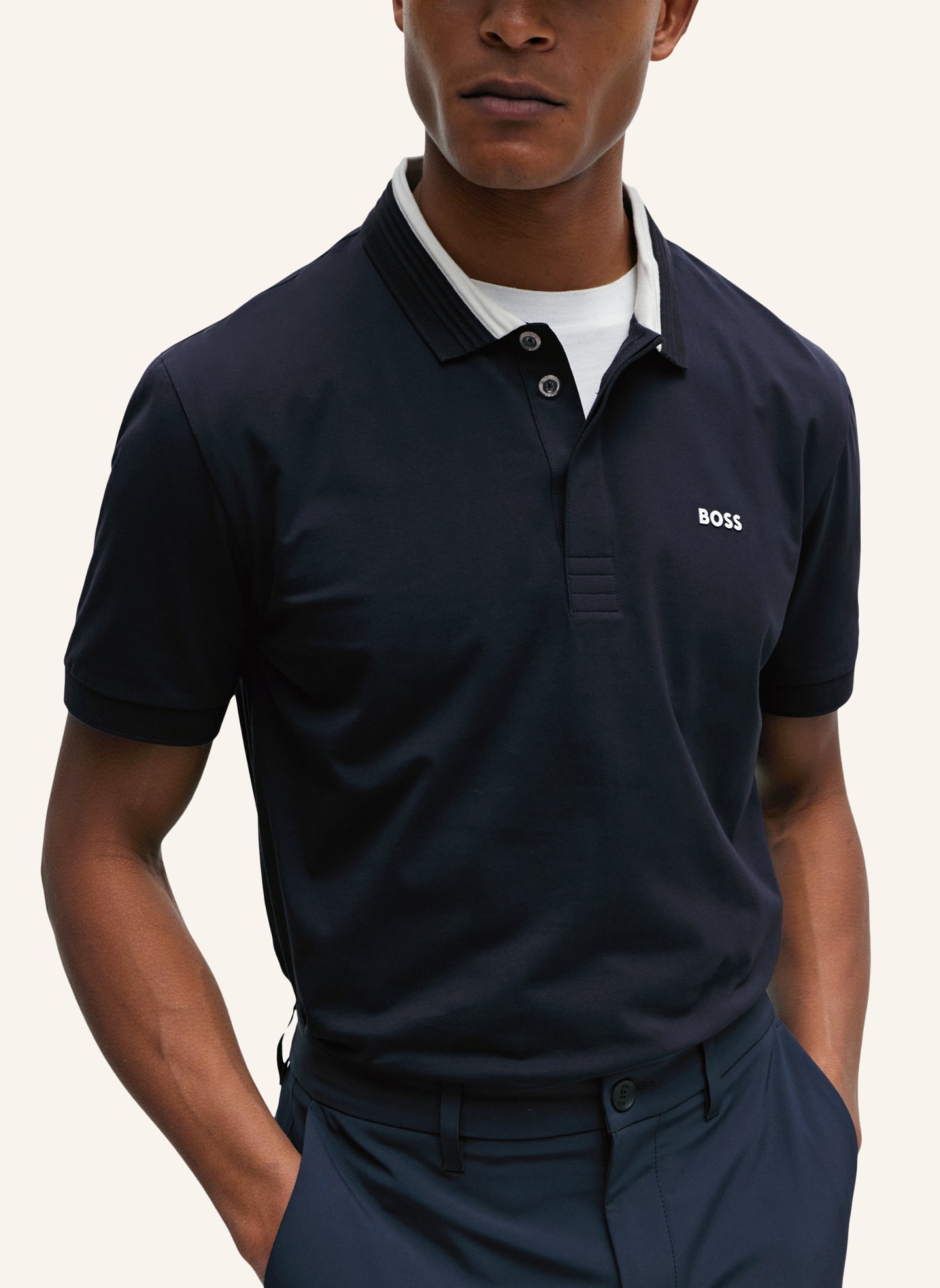 BOSS Poloshirt PADDY 1 Regular Fit, Farbe: DUNKELBLAU (Bild 3)