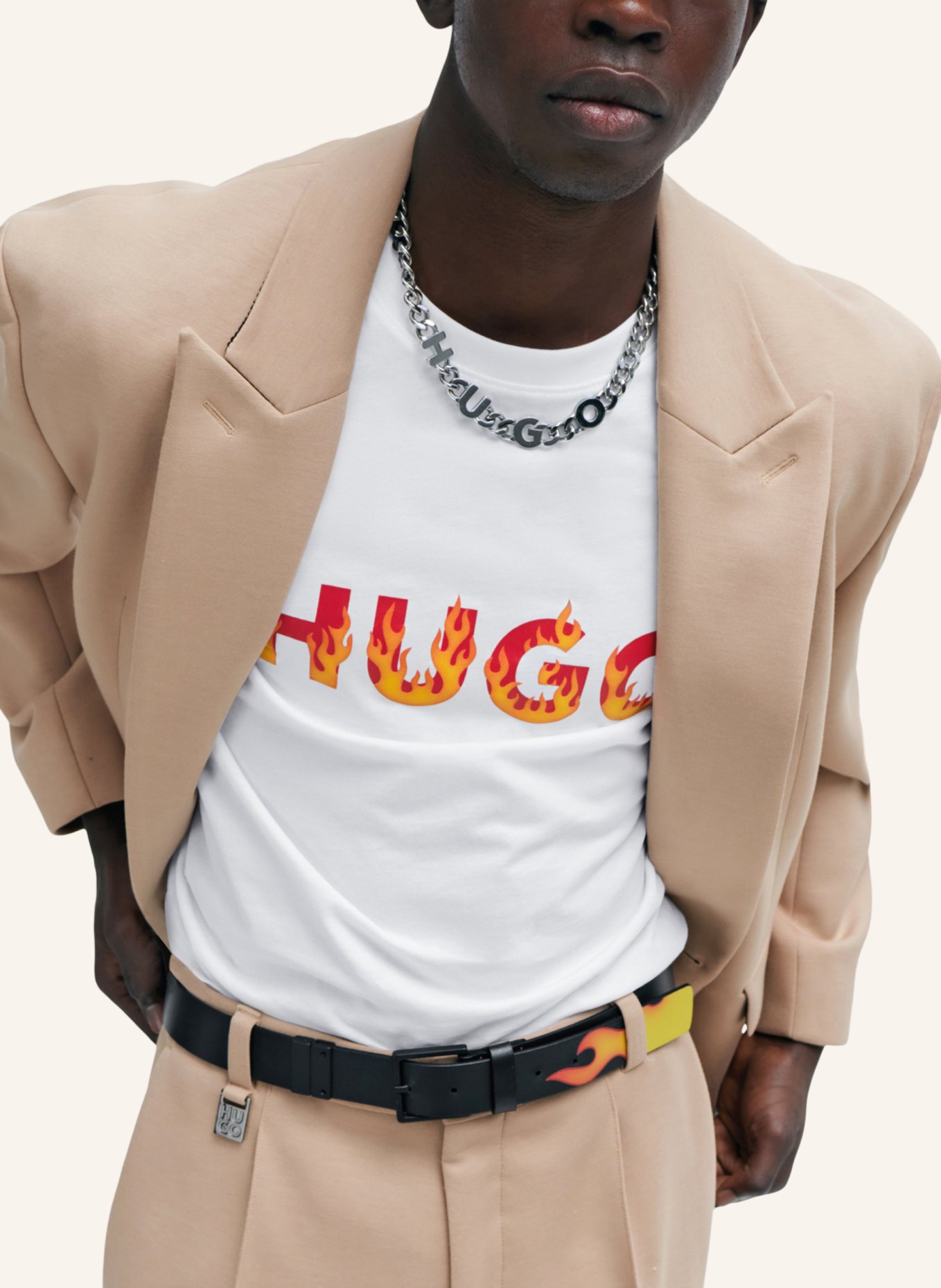 HUGO T-Shirt DANDA Regular Fit, Farbe: WEISS (Bild 3)