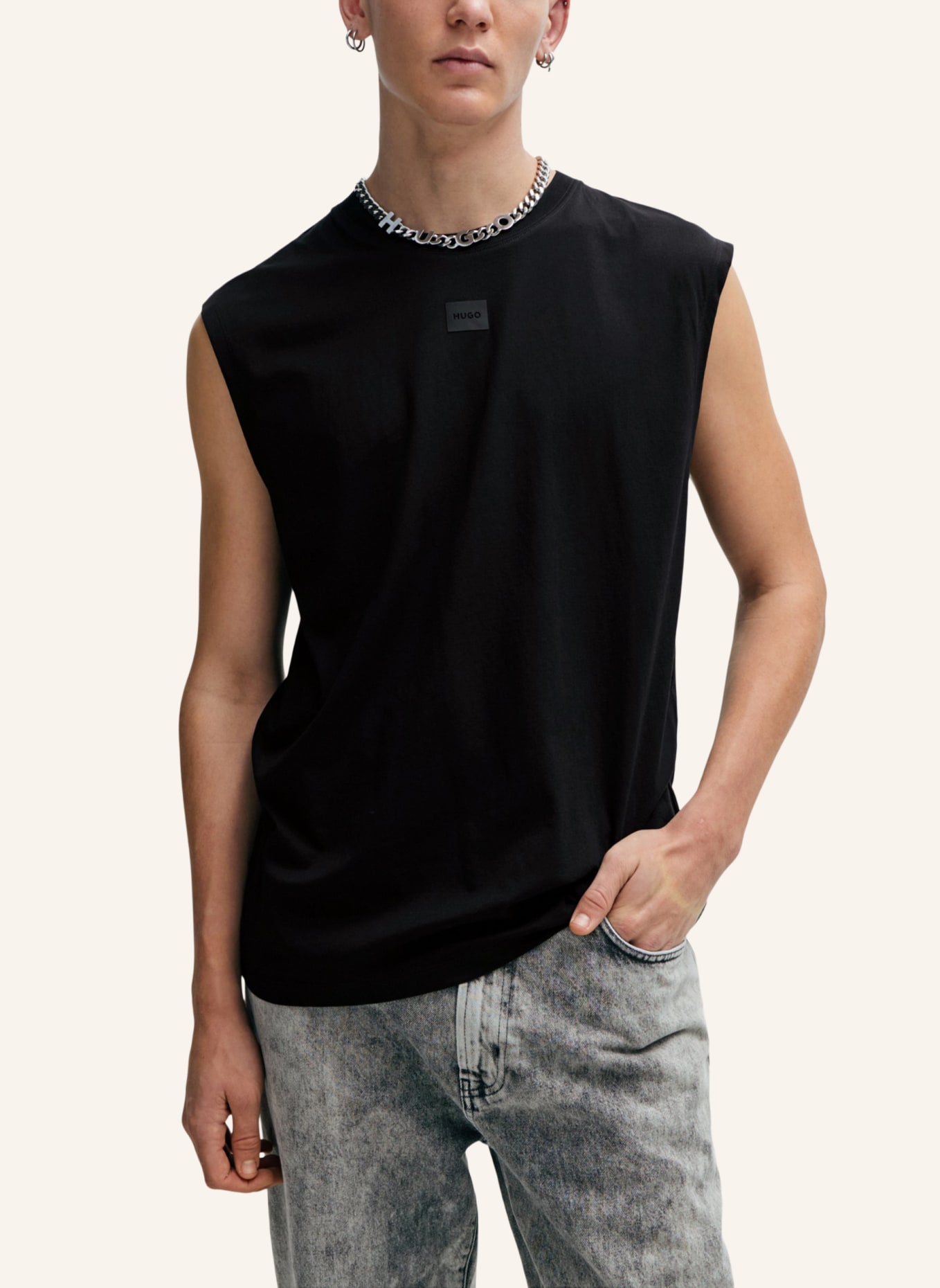 HUGO T-Shirt DANKTO_H Regular Fit, Farbe: SCHWARZ (Bild 4)