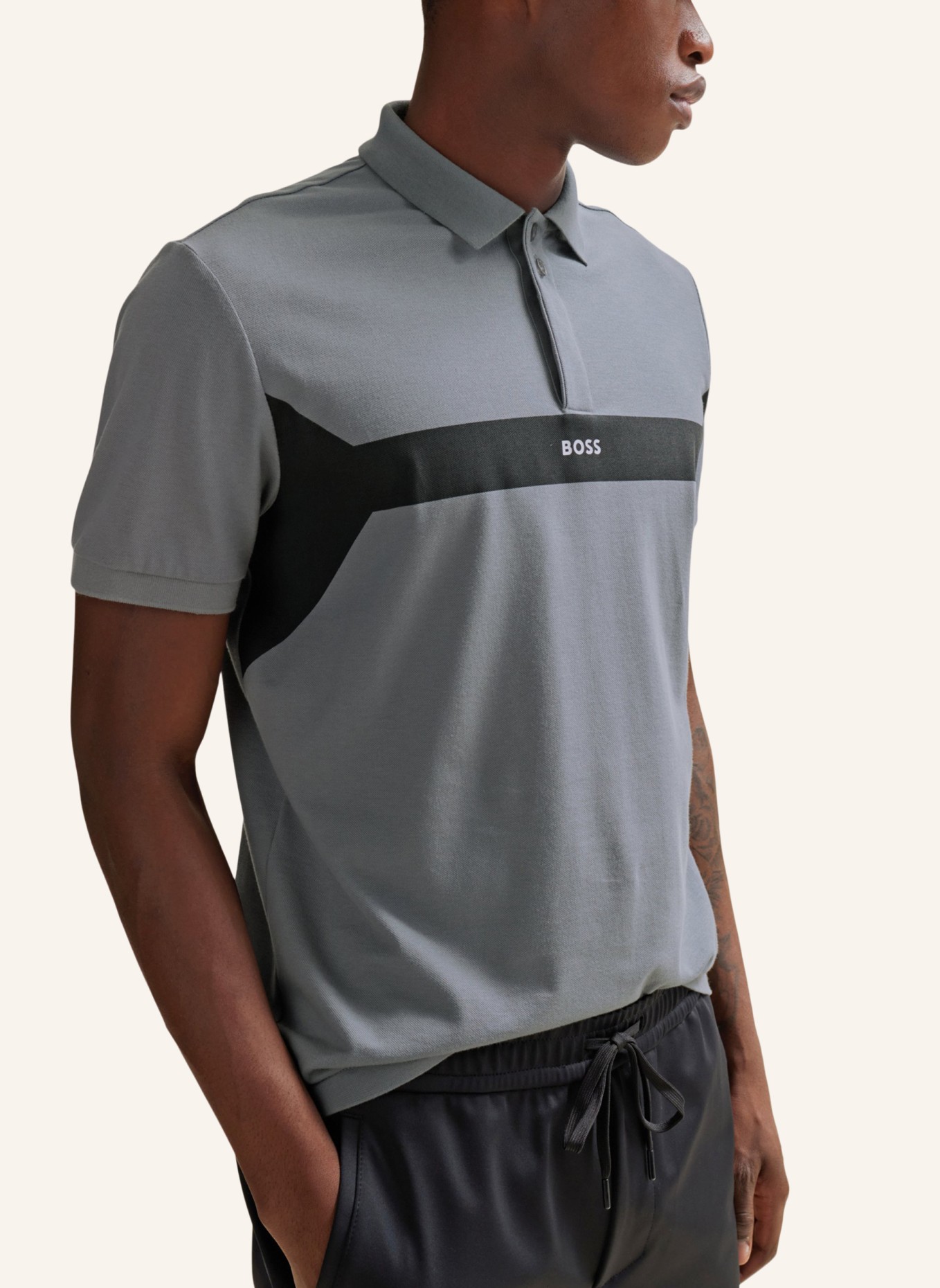 BOSS Poloshirt PADDY 2 Regular Fit, Farbe: GRAU (Bild 3)