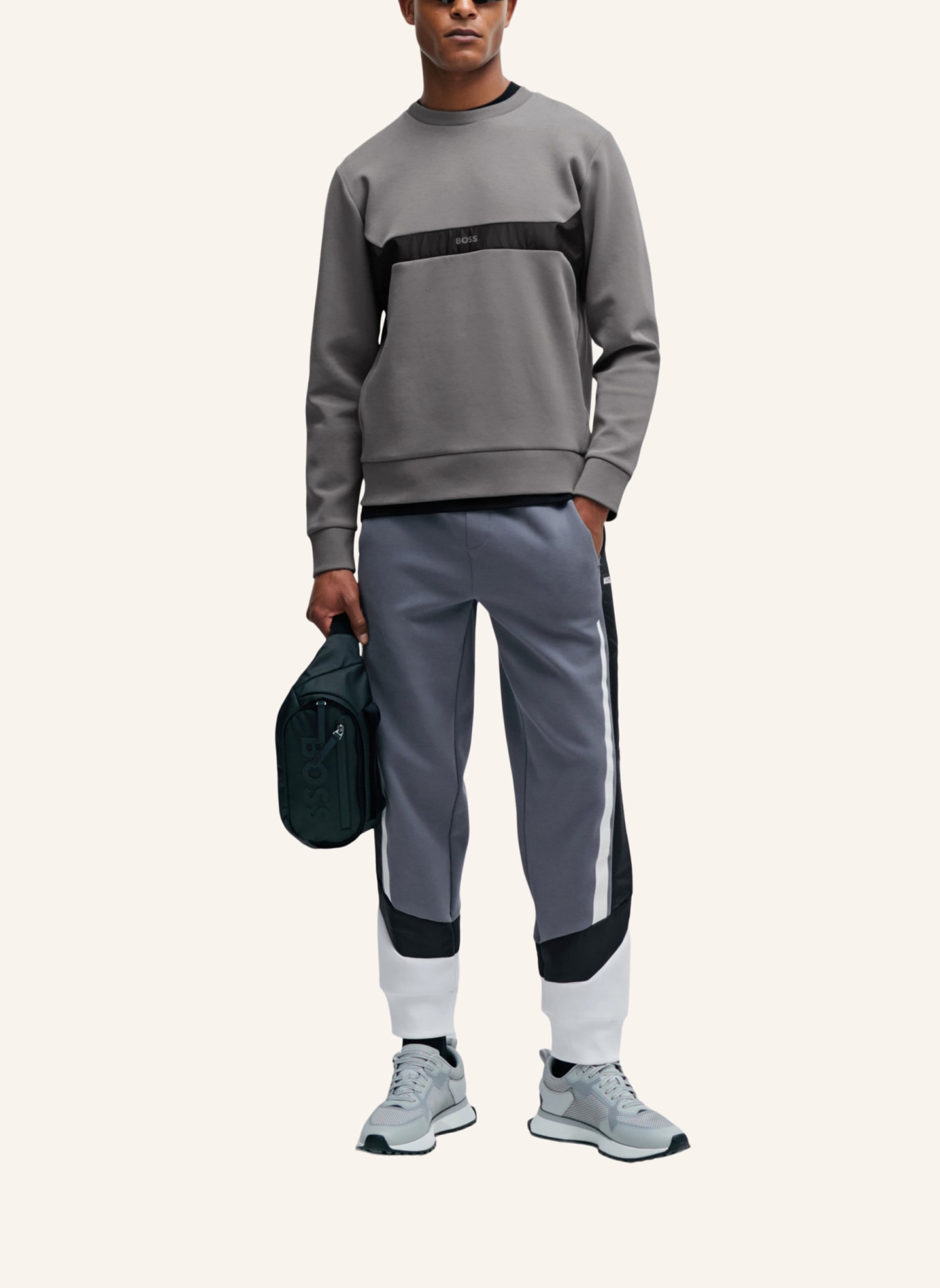 BOSS Sweatshirt SALBON Regular Fit, Farbe: GRAU (Bild 5)